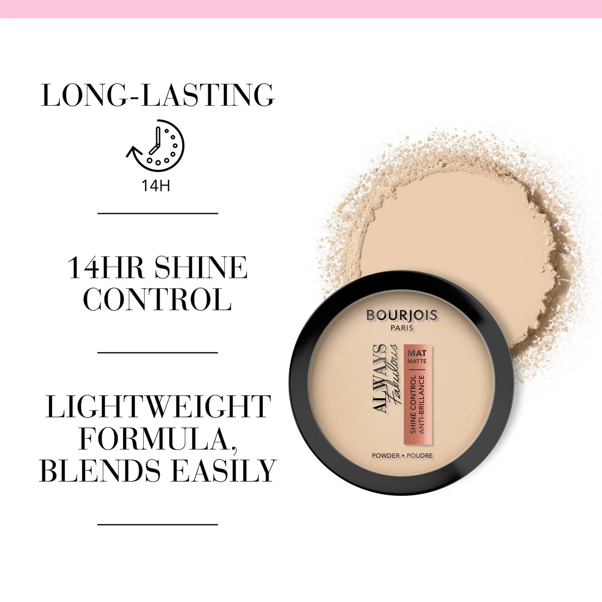 Bourjois Always Fabulous Matte Pressed Powder 10g - Image 3