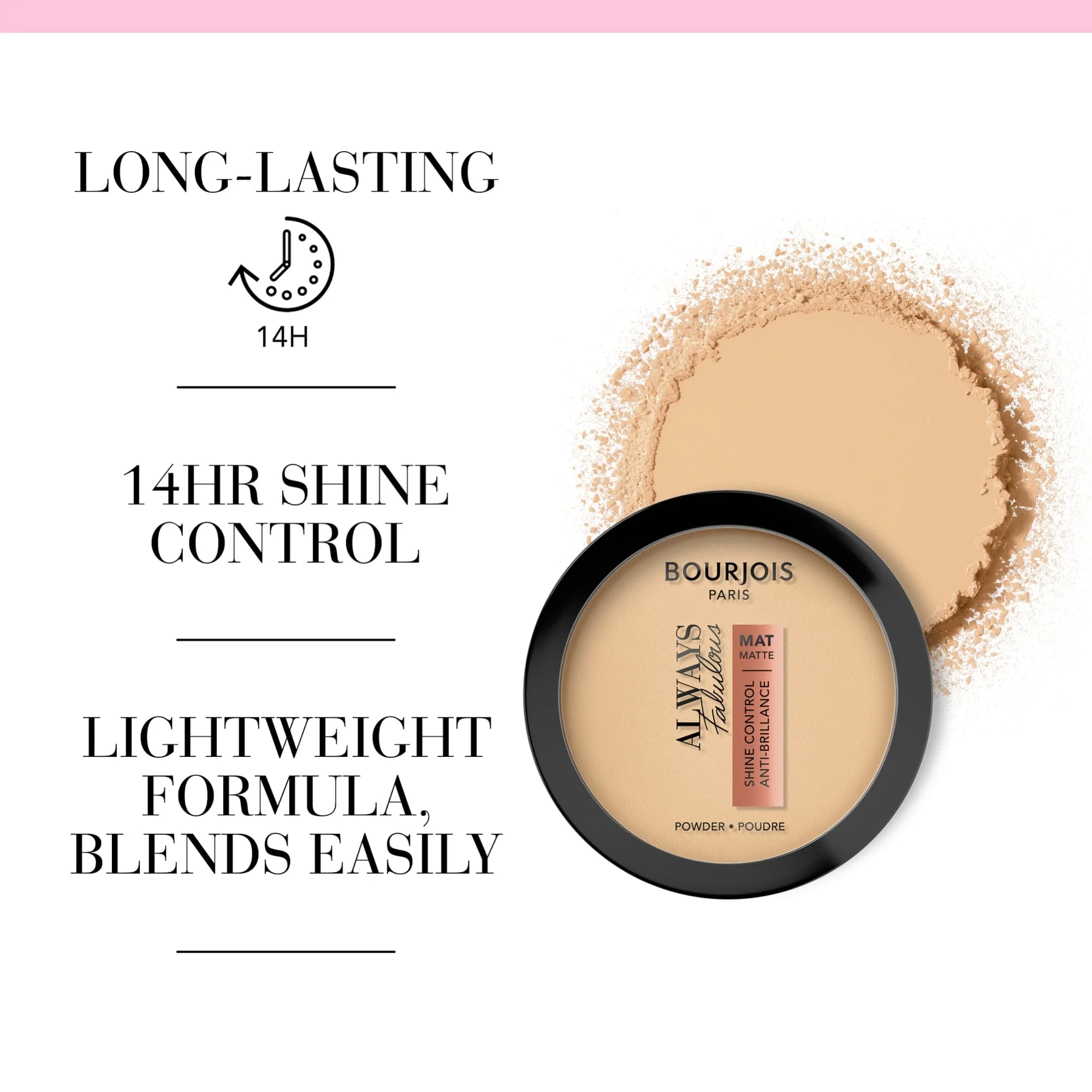 Bourjois Always Fabulous Matte Pressed Powder 10g - Image 6