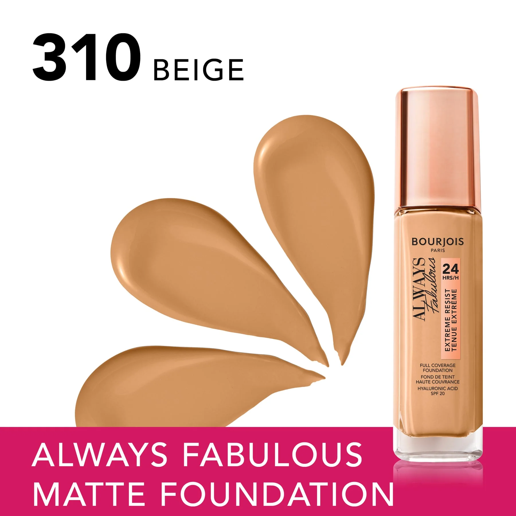 Bourjois Always Fabulous Natural Finish Foundation 30ml - Image 30