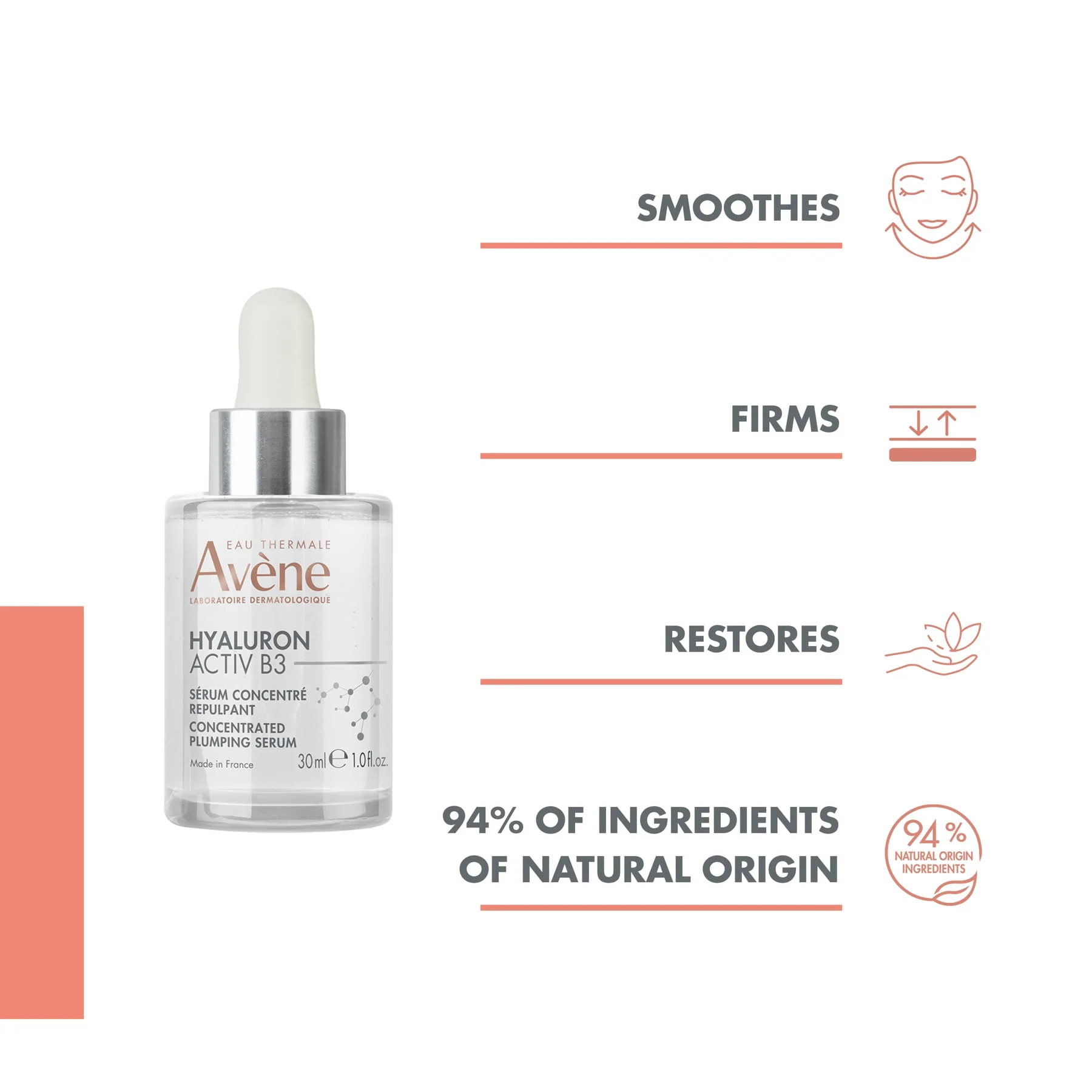 Avene Hyaluron Activ B3 Concentrated Plumping Serum 30ml - Image 4