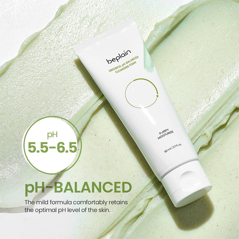 Beplain Greenful pH-Balanced Cleansing Foam 80ml - Image 4