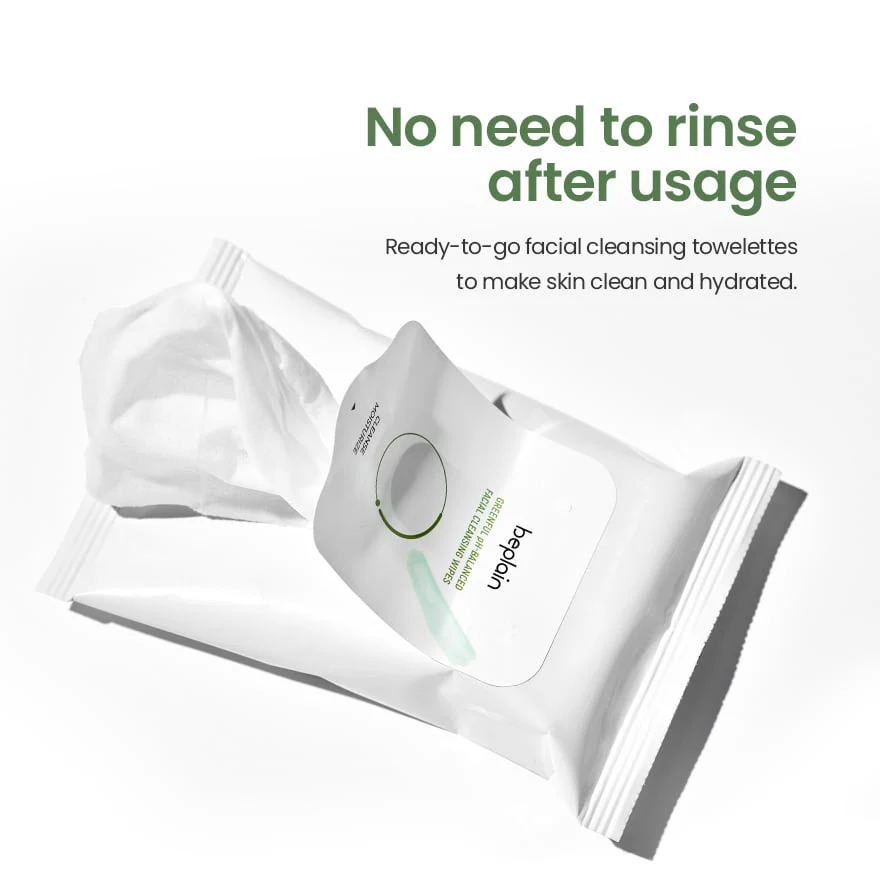 Beplain Greenful pH-Balanced Facial Cleansing Wipes 20pcs - Image 3