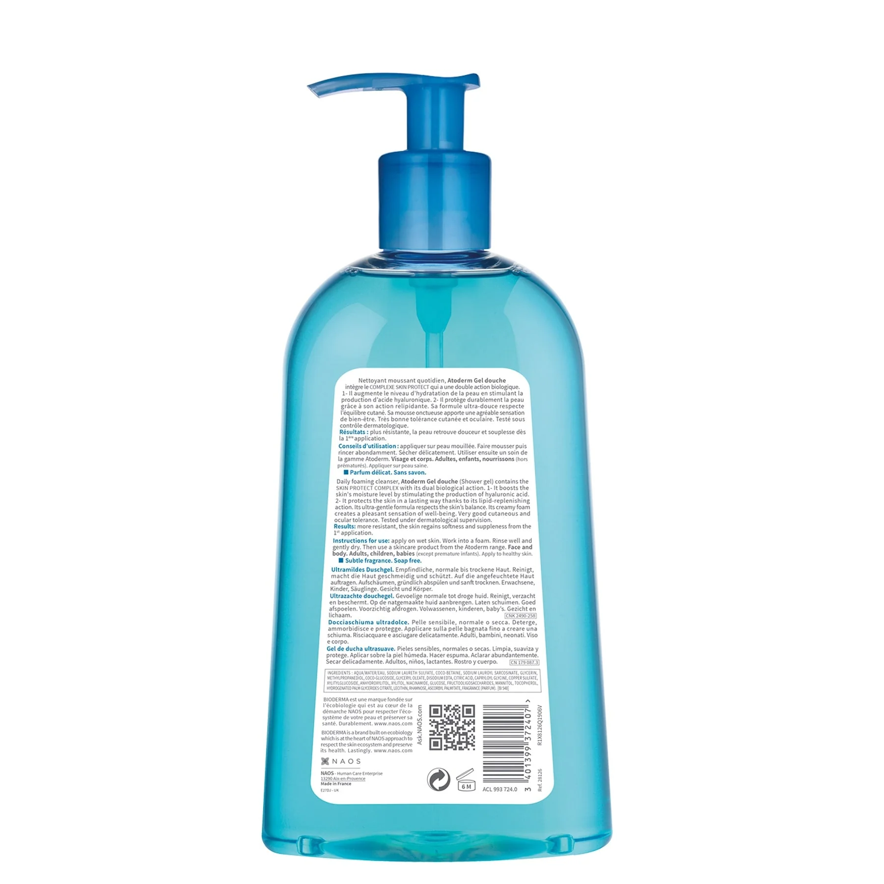 Bioderma Atoderm Gel Douche Gentle Shower Gel Body Wash - Image 2