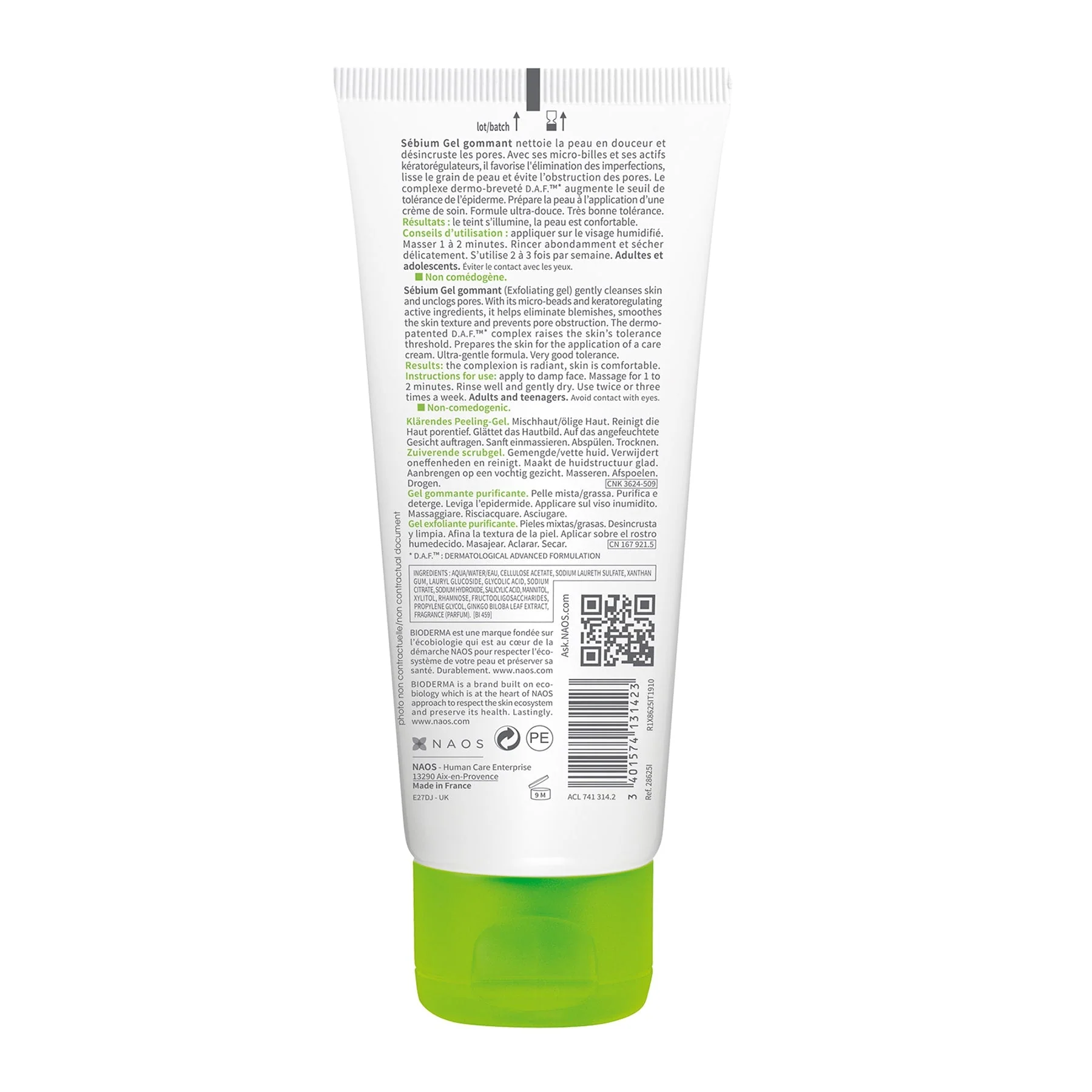Bioderma Sebium Gel Gommant Exfoliating Purifying Gel Face Wash 100ml - Image 2