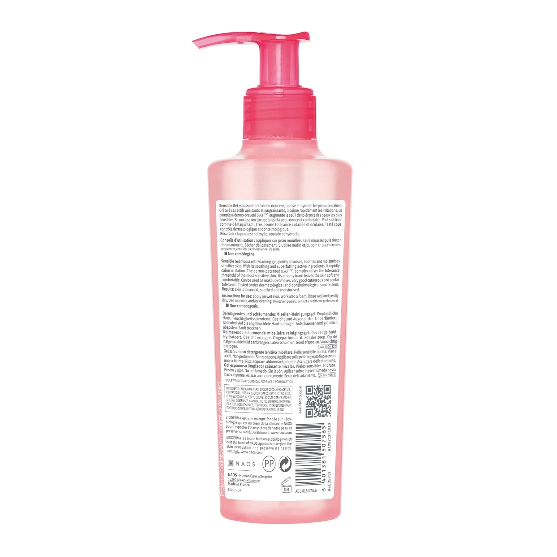 Bioderma Sensibio Gel Moussant Cleansing Foaming Gel Face Wash - Image 2