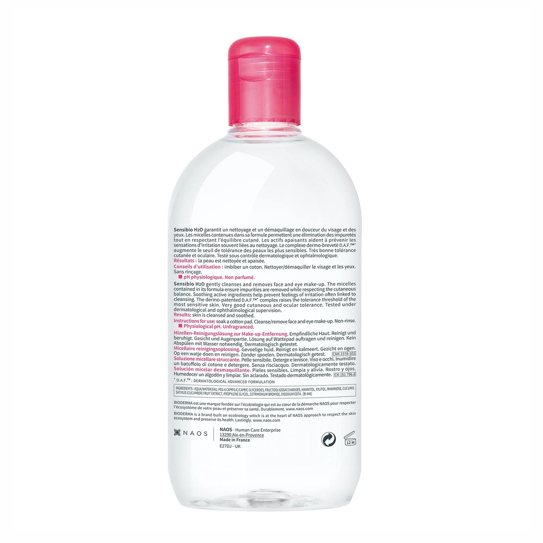 Bioderma Sensibio H20 Cleansing Micelle Solution - Image 3