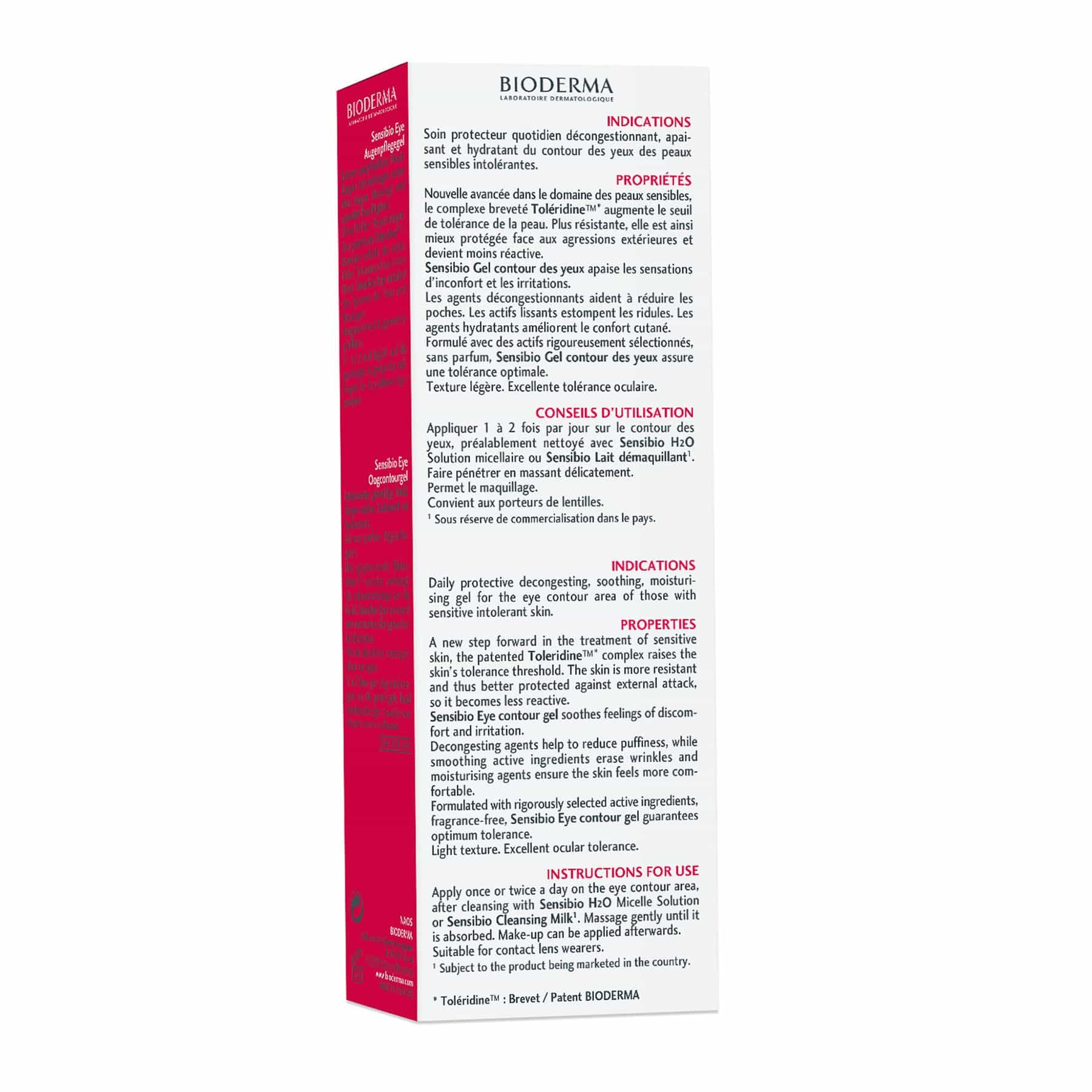 Bioderma Sensibio Moisturising Eye Contour Gel Cream 15ml - Image 5