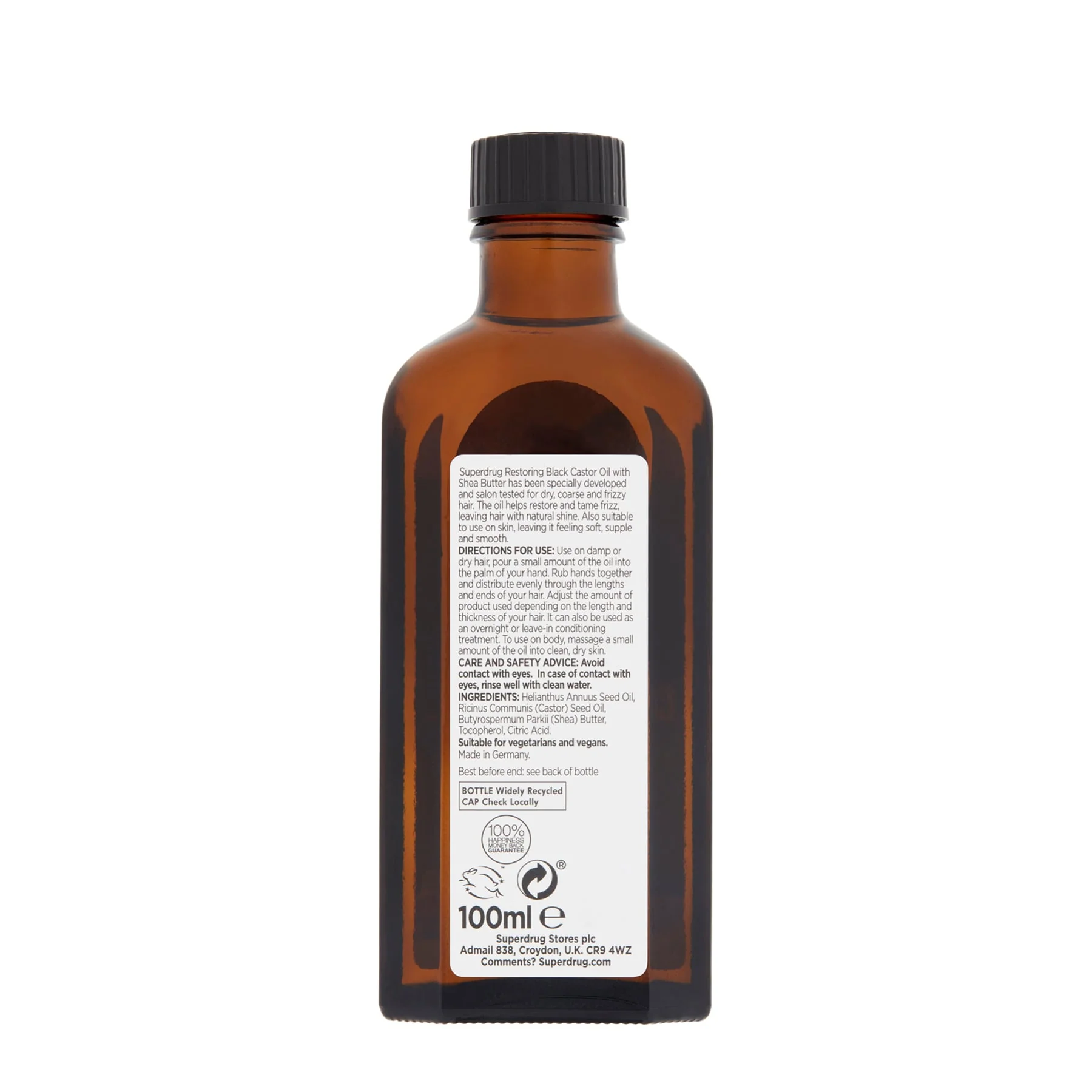 Black Castor & Shea Restoring Castor Oil 100ml - Image 2