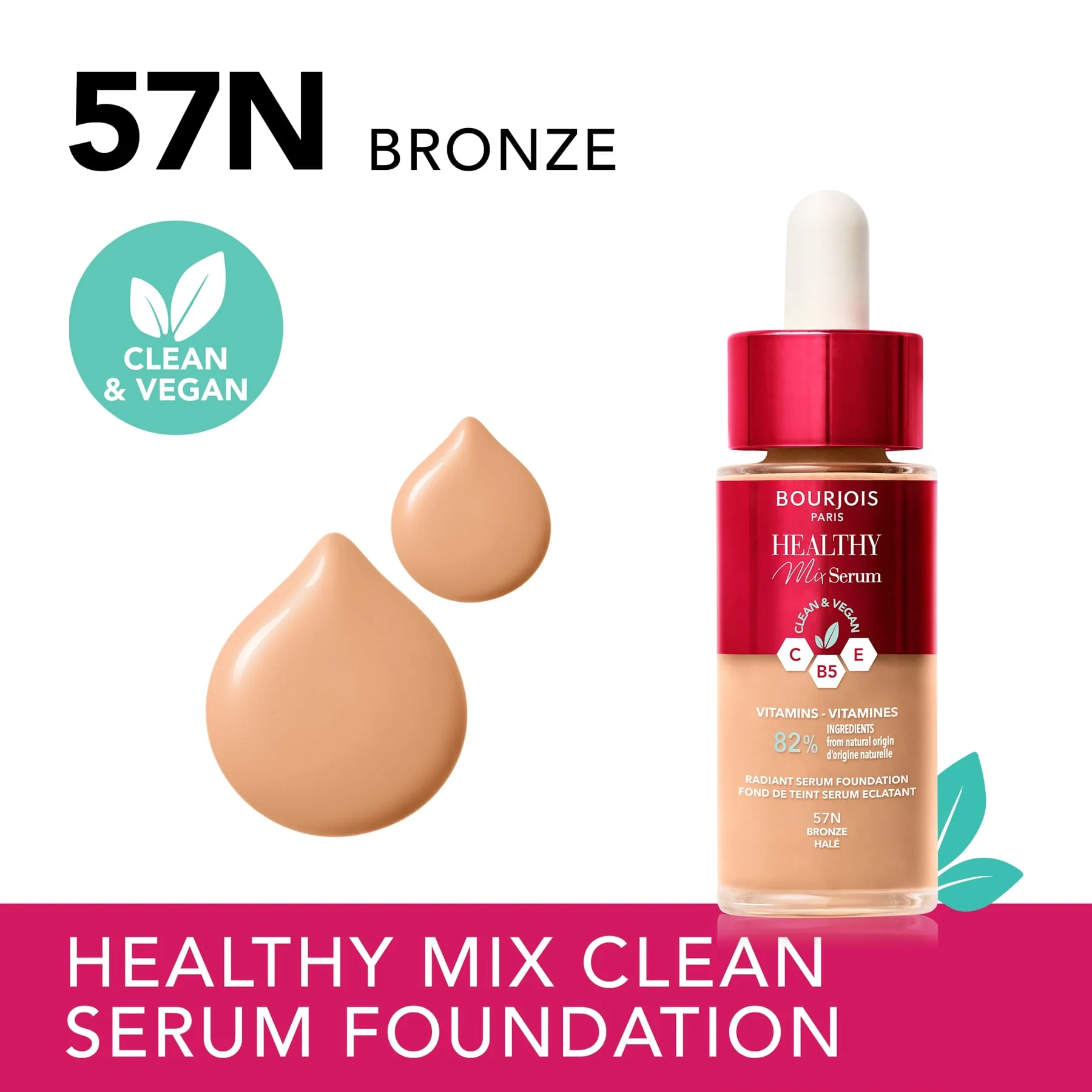 Bourjois Healthy Mix Serum Foundation 30ml - Image 26