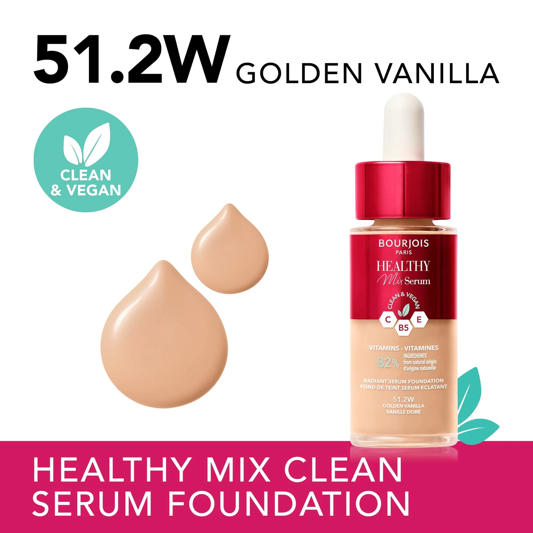 Bourjois Healthy Mix Serum Foundation 30ml - Image 50