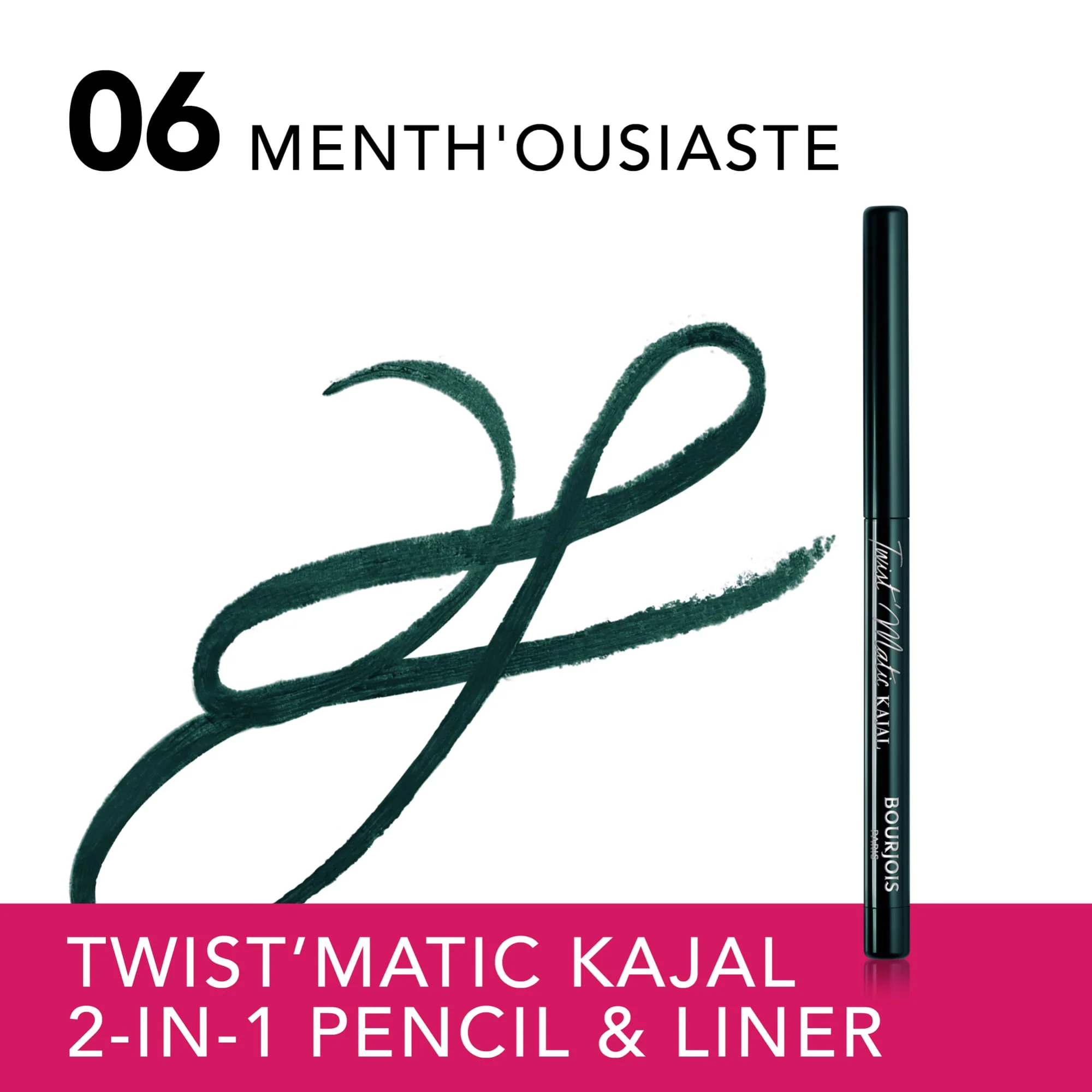Bourjois Twist Matic Kajal 06 Menthousiaste 0.2g - Image 3
