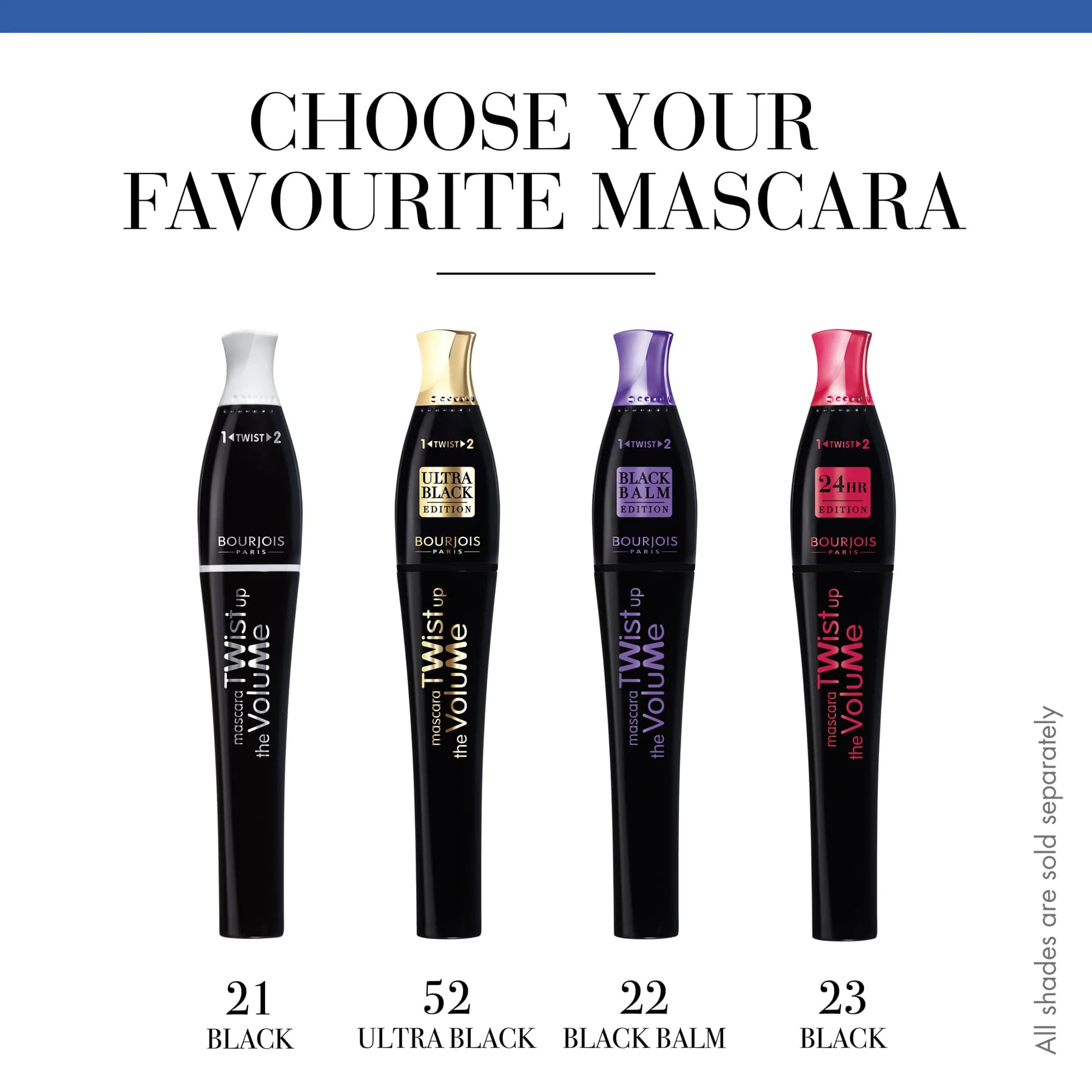 Bourjois Twist Up The Volume 24H Lengthening & Volumizing Mascara 23 Black 8ml - Image 7