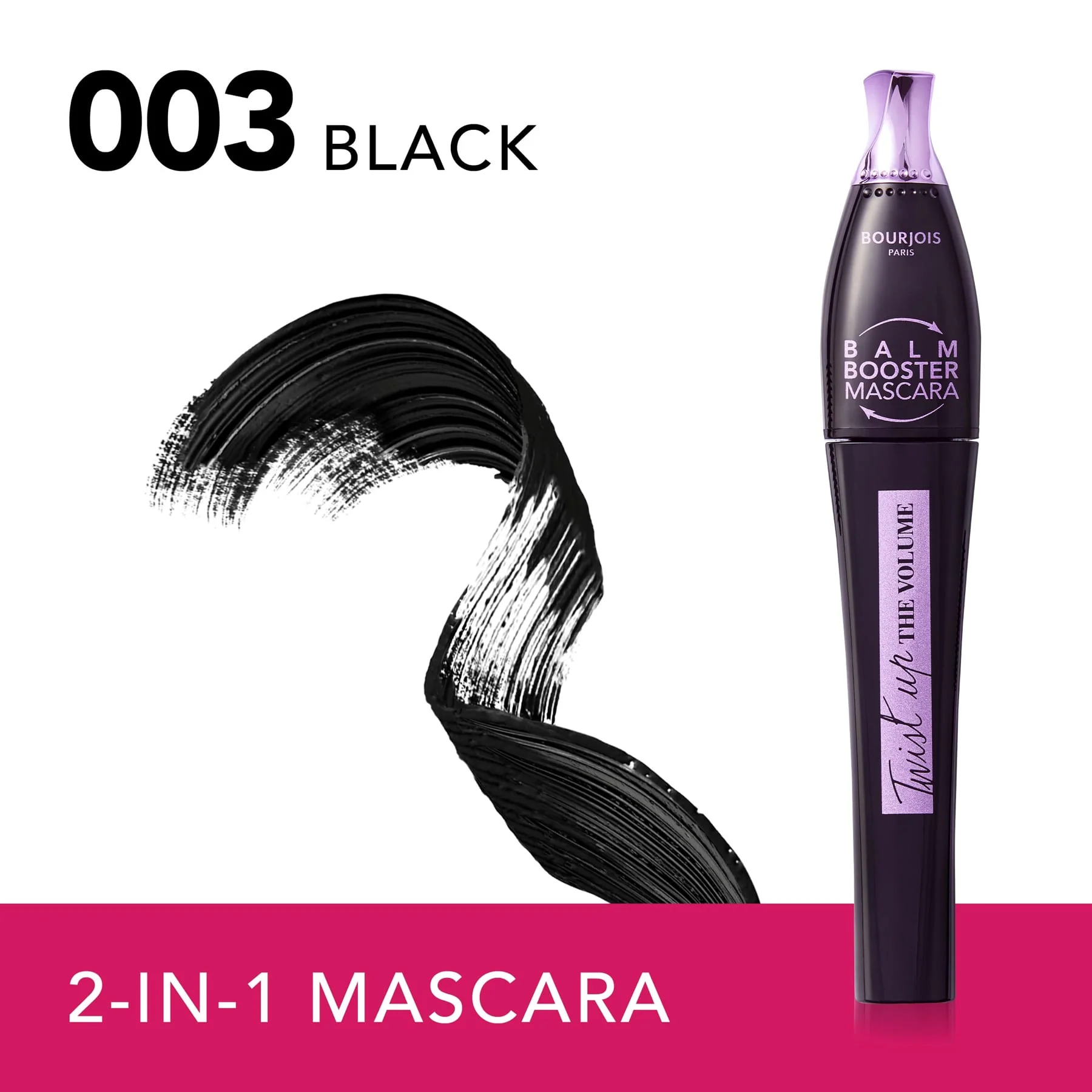 Bourjois Twist Up The Volume Balm Booster Mascara 003 Black Noir 8ml - Image 5