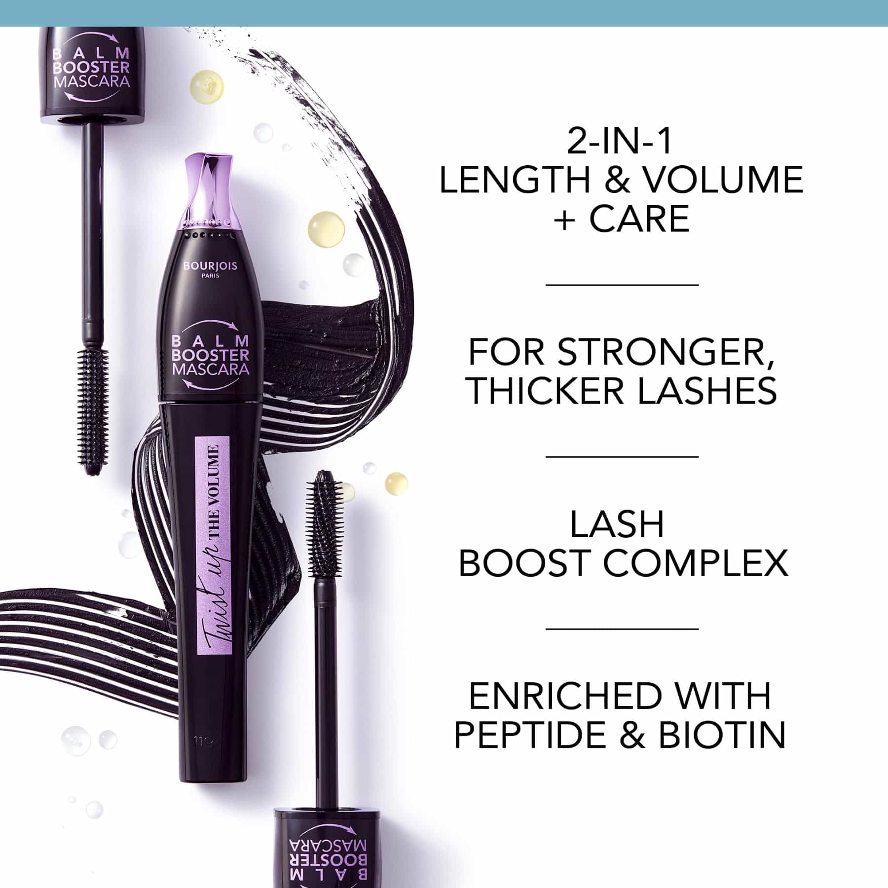 Bourjois Twist Up The Volume Balm Booster Mascara 003 Black Noir 8ml - Image 6