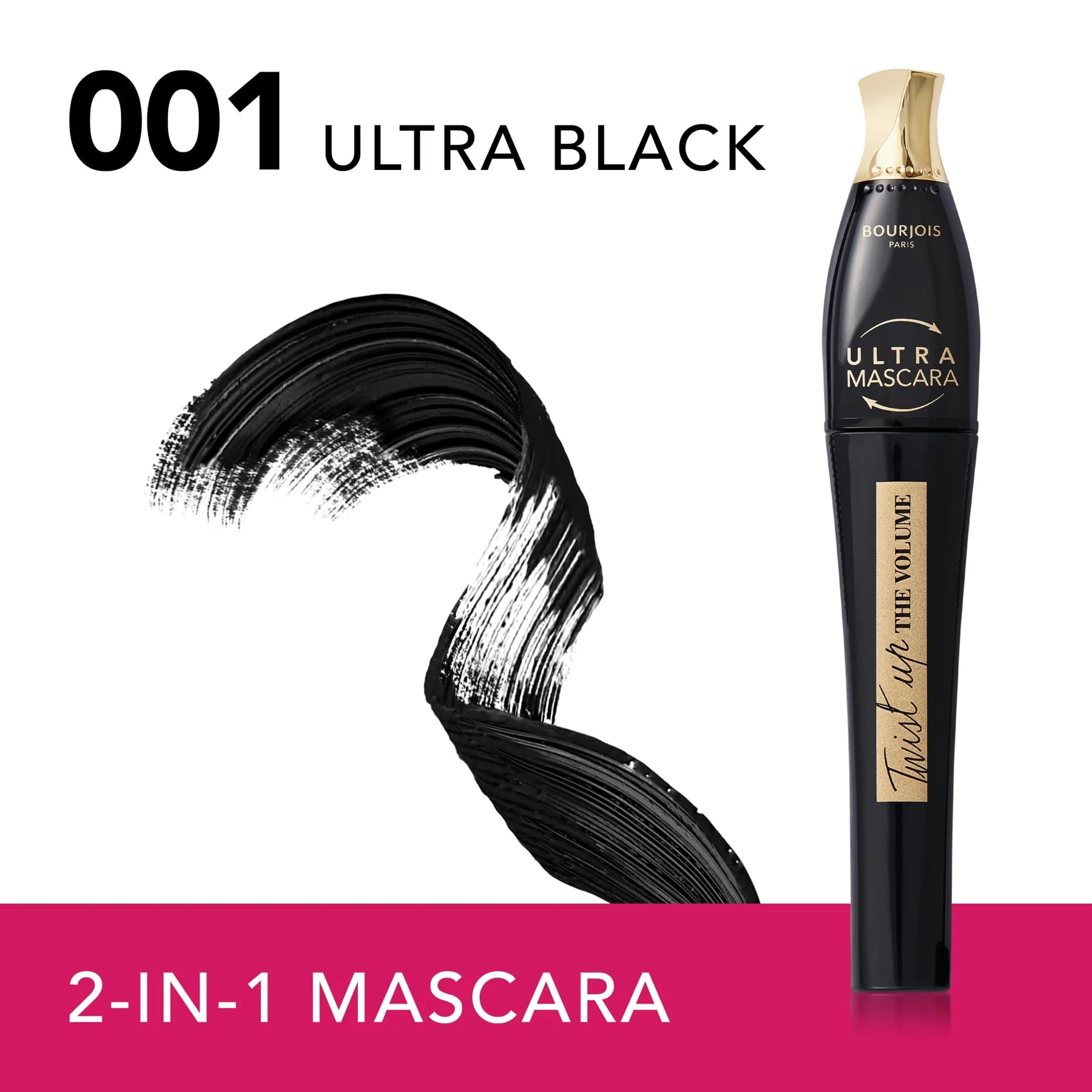 Bourjois Twist Up The Volume Mascara 001 Extreme Black 8ml - Image 2