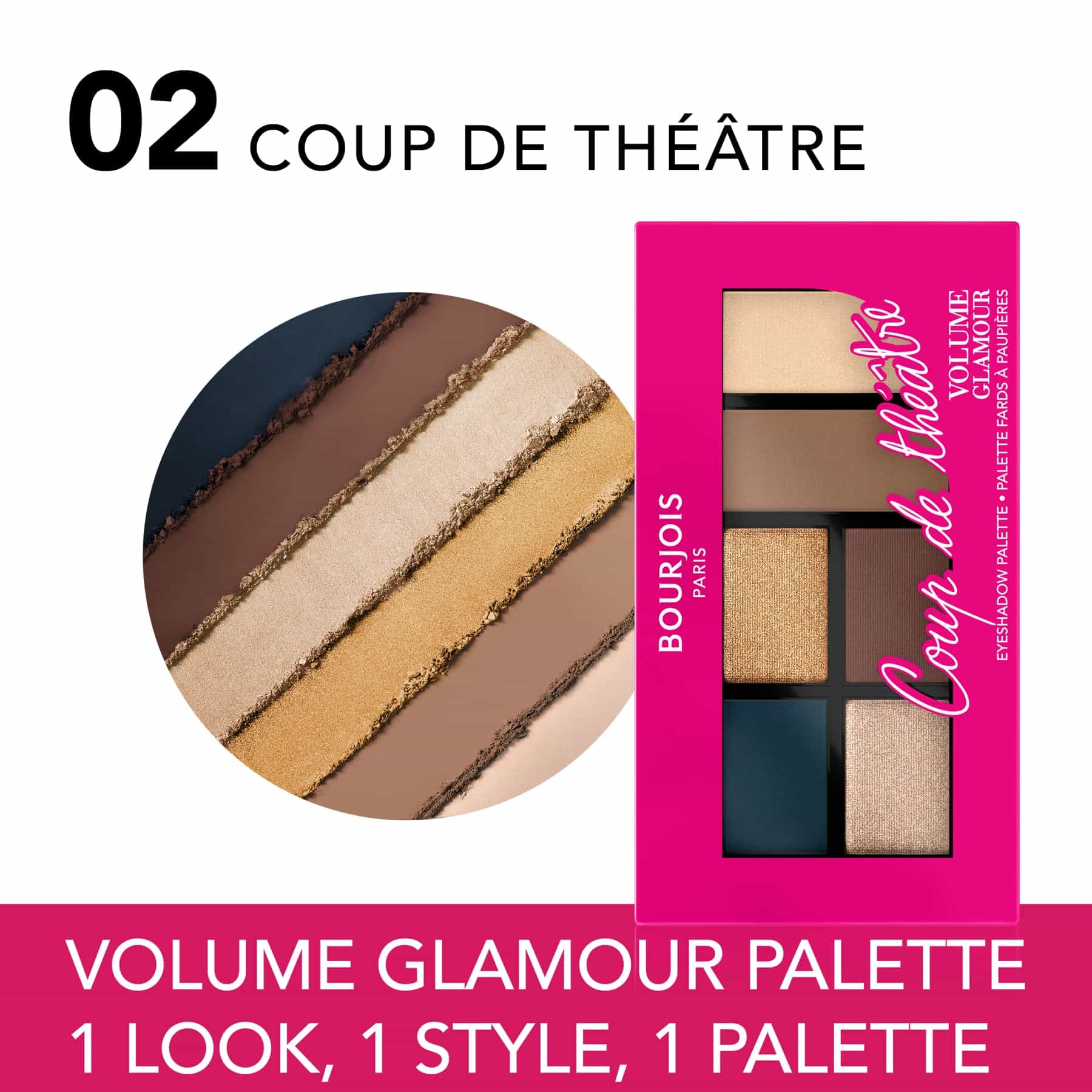 Bourjois Volume Glamour Eyeshadow Palette - 6 shades - Image 22