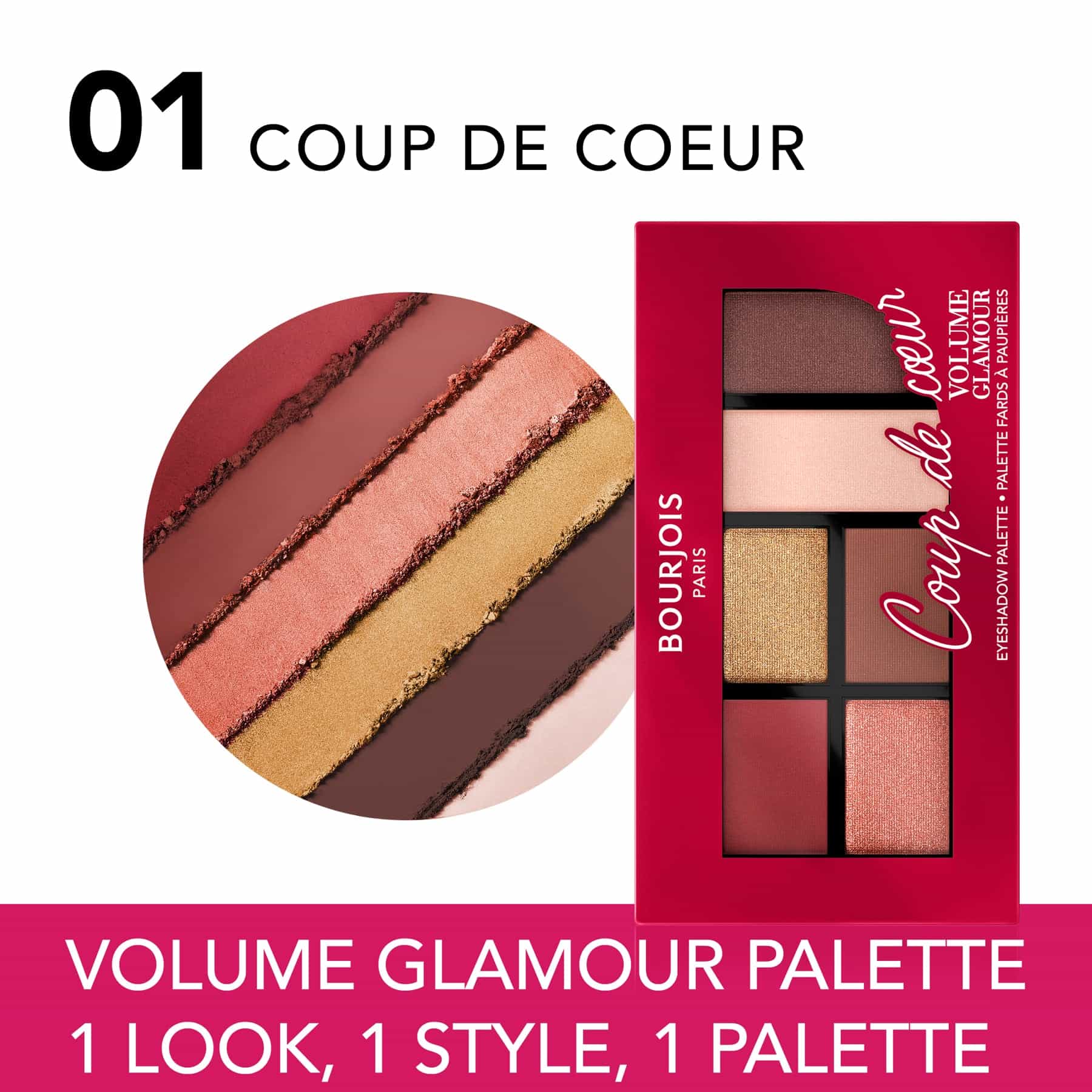 Bourjois Volume Glamour Eyeshadow Palette - 6 shades - Image 4