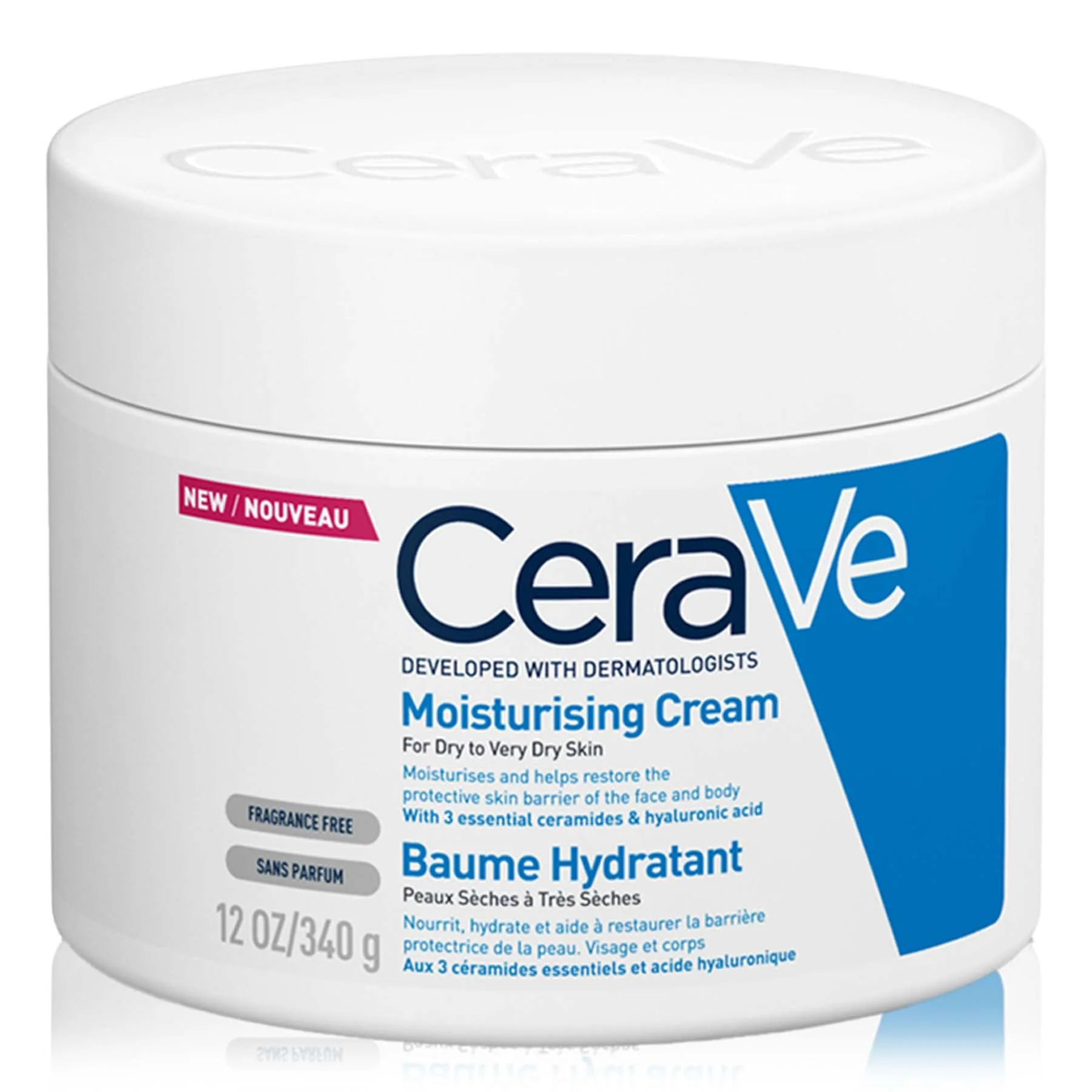 CeraVe Moisturising Cream for Dry Skin with Hyaluronic Acid 340g - Image 5