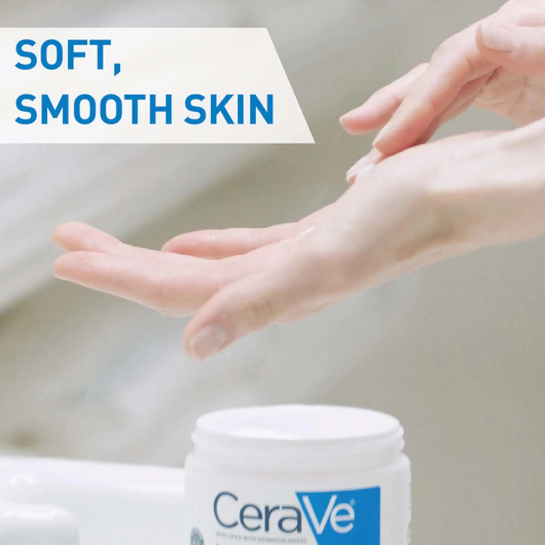 CeraVe Moisturising Cream for Dry Skin with Hyaluronic Acid 454g - Image 4