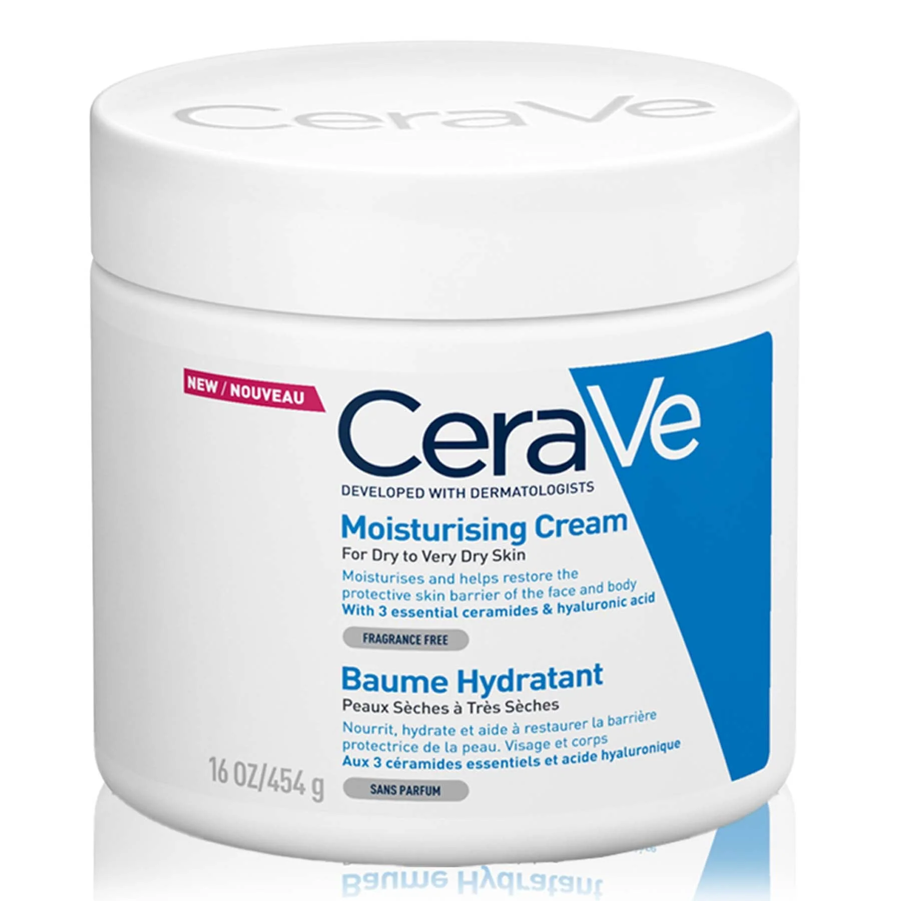 CeraVe Moisturising Cream for Dry Skin with Hyaluronic Acid 454g - Image 9