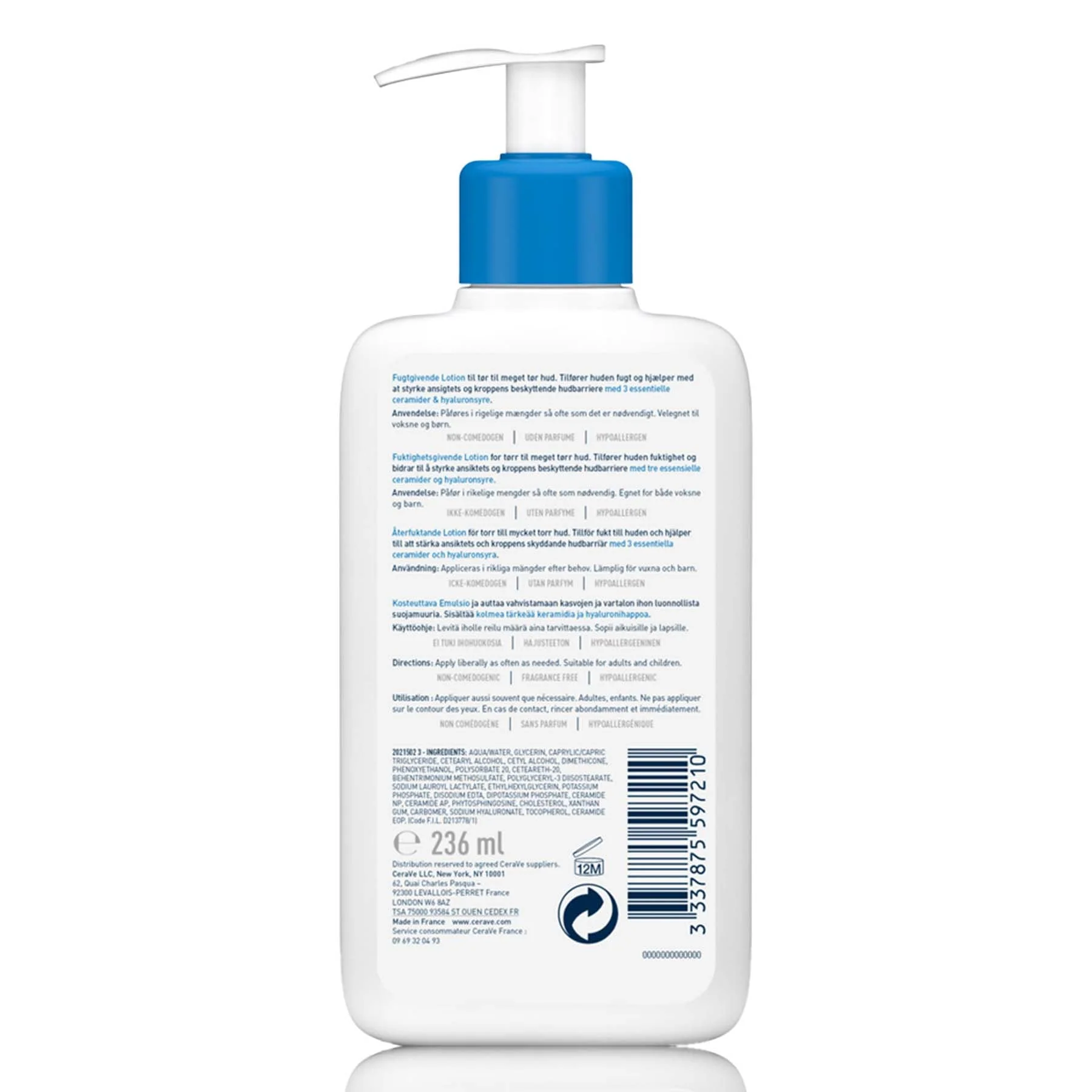 CeraVe Moisturising Lotion for Normal to Dry Skin with Hyaluronic Acid 236ml - Image 3