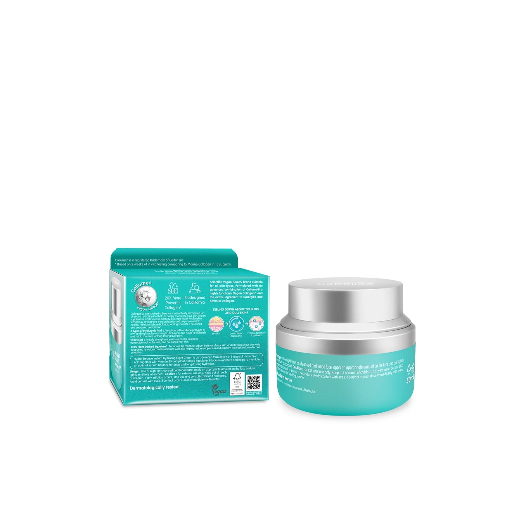 Collagen by Watsons Hydro Balance Instant Hydrating Night Cream 50ml - Image 5