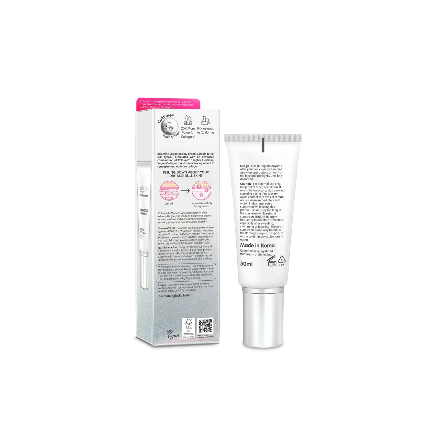Collagen By Watsons White Regeneration Day Lotion Spf 50 Pa++++ - Image 2