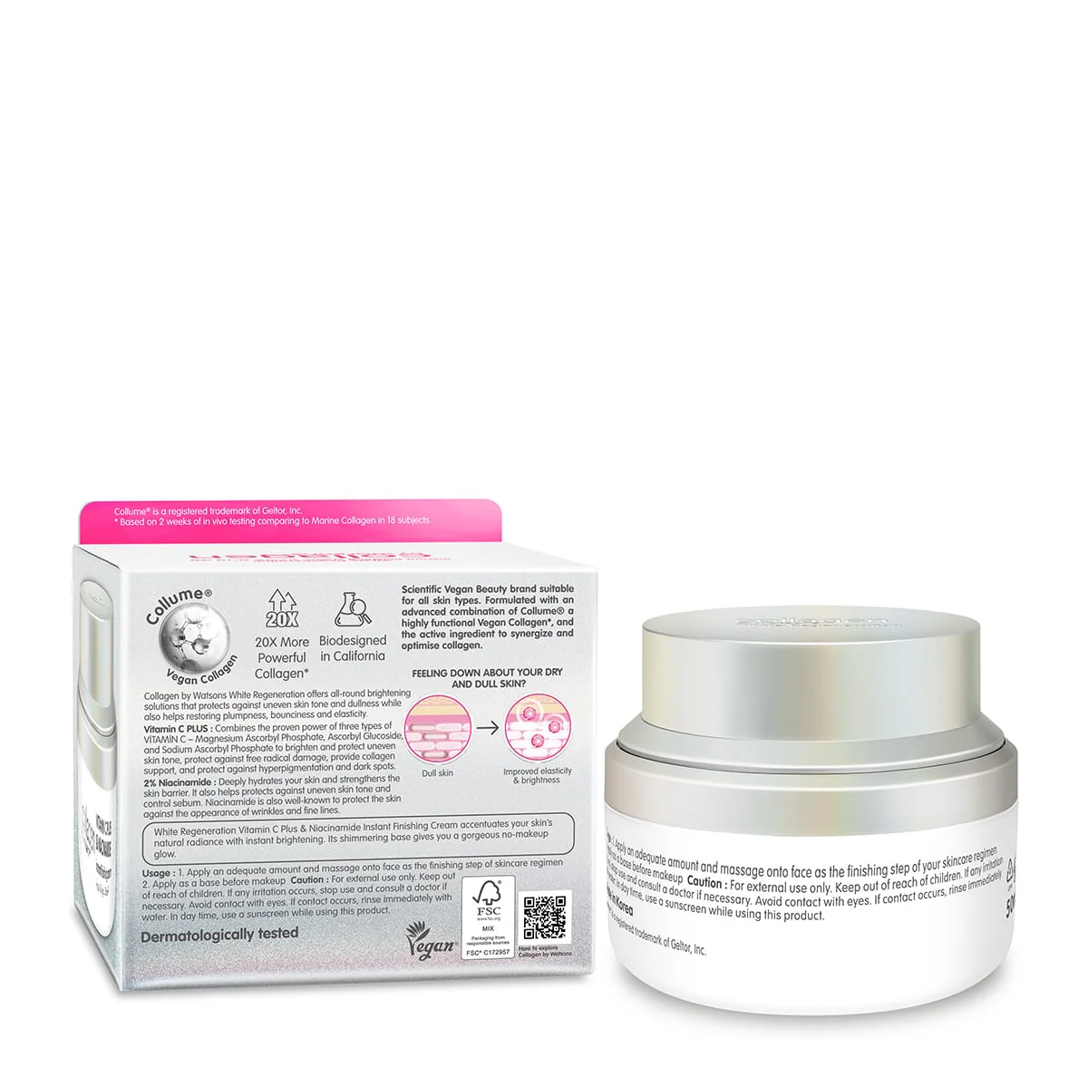 Collagen By Watsons White Regeneration Instant Finishing Cream 50ml - Image 2
