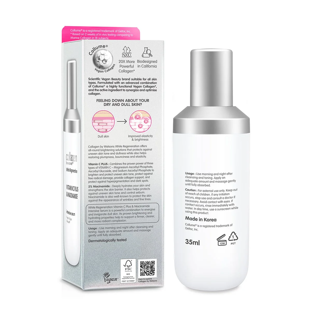 Collagen by Watsons White Regeneration Intensive Serum 35ml - Image 2