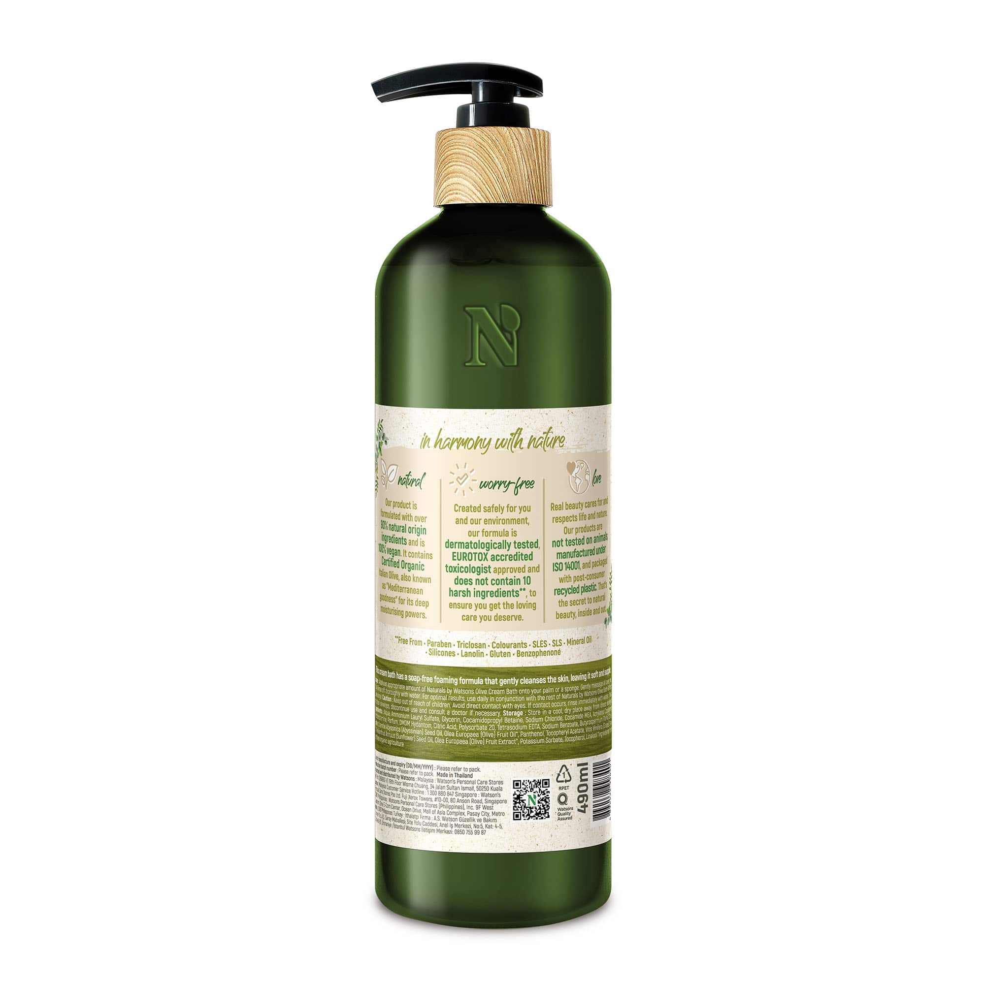 Deep Moisturising Cream Bath Body Wash Olive - Image 2