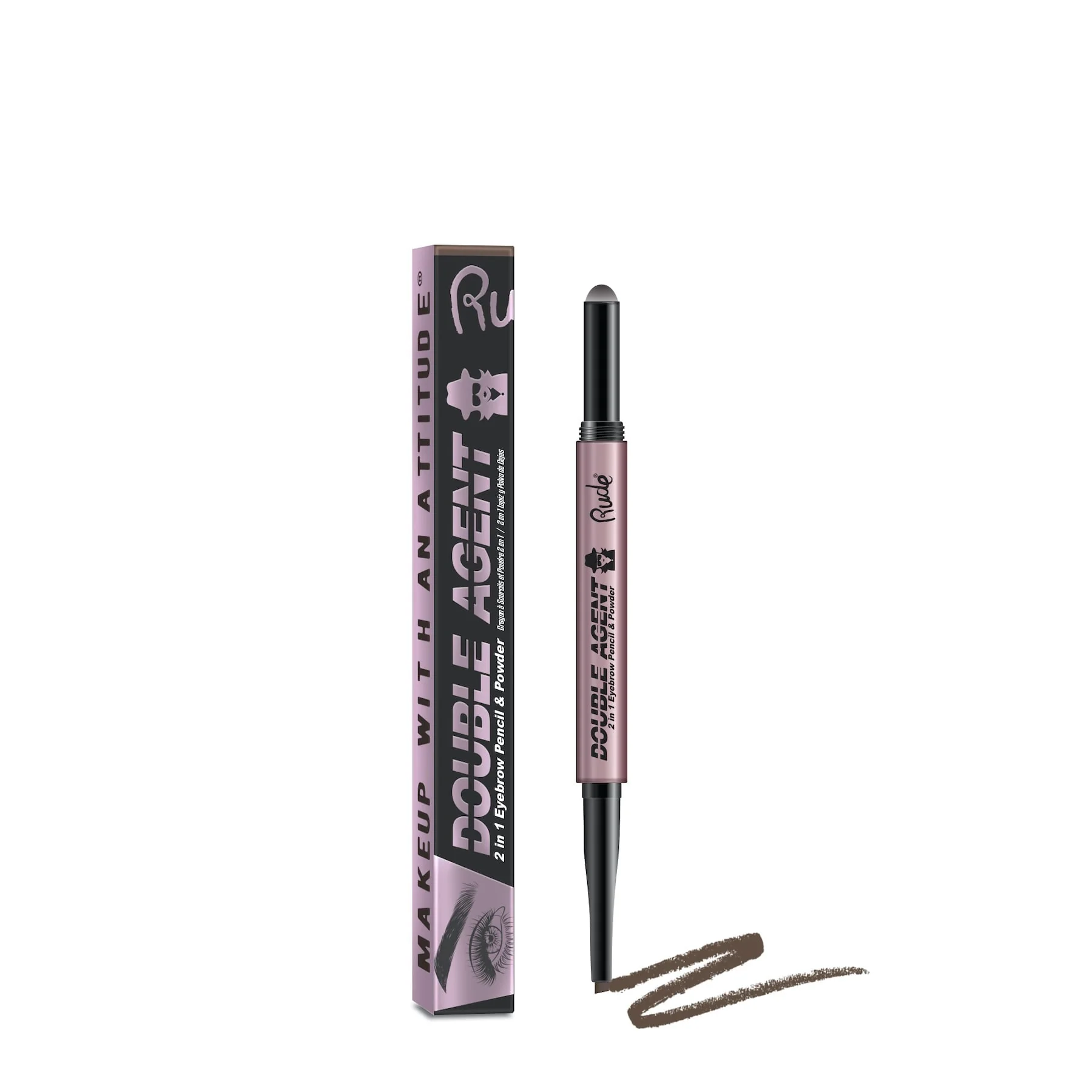 Rude Double Agent 2-in-1 Eyebrow Pencil & Powder 0.45g - Image 2