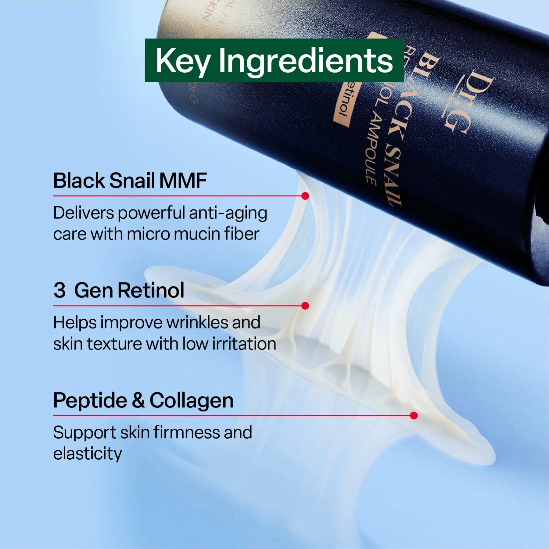 Dr.G Black Snail Retinol Ampoule 50ml - Image 3