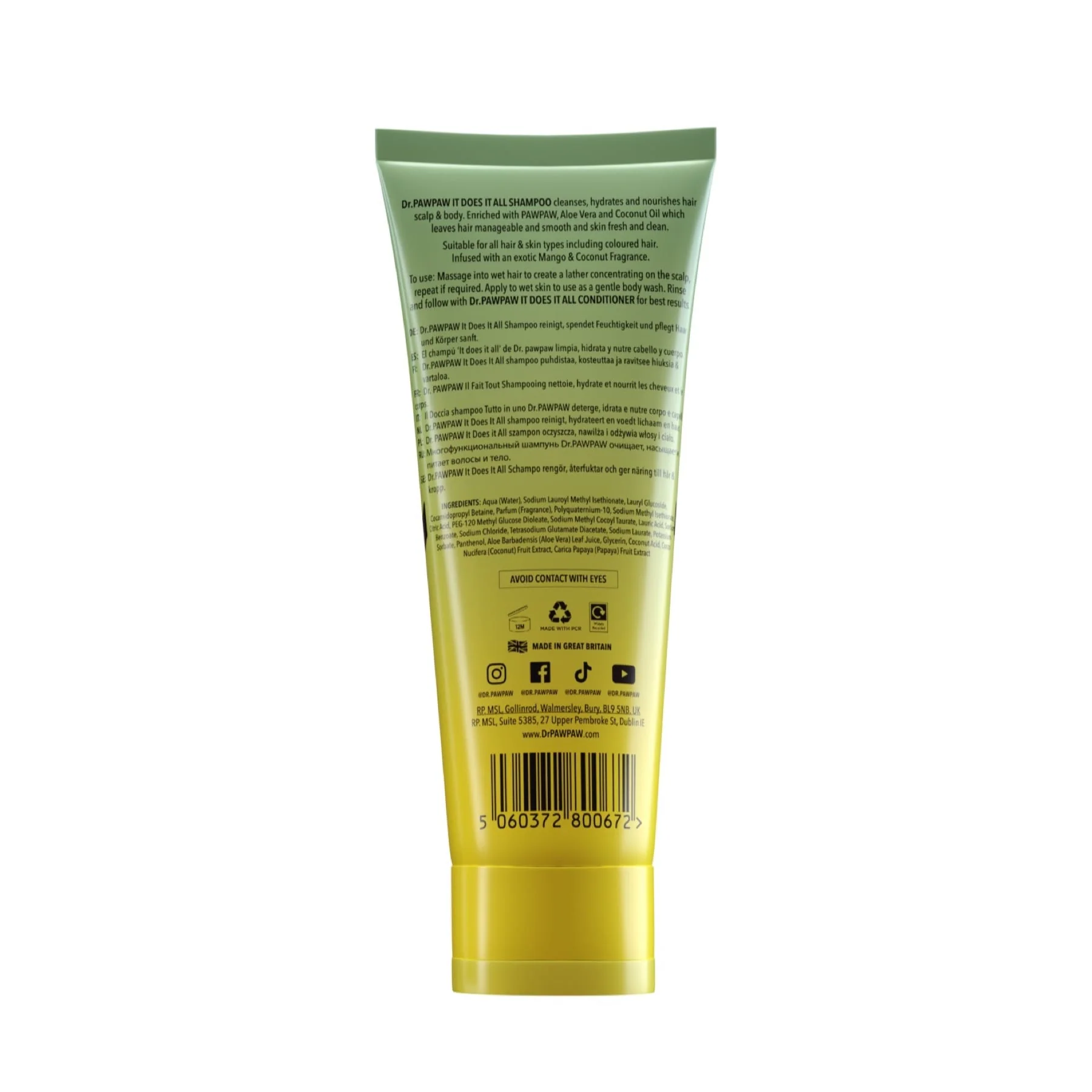 Dr.pawpaw It Does It All Shampoo 200ml - Image 2