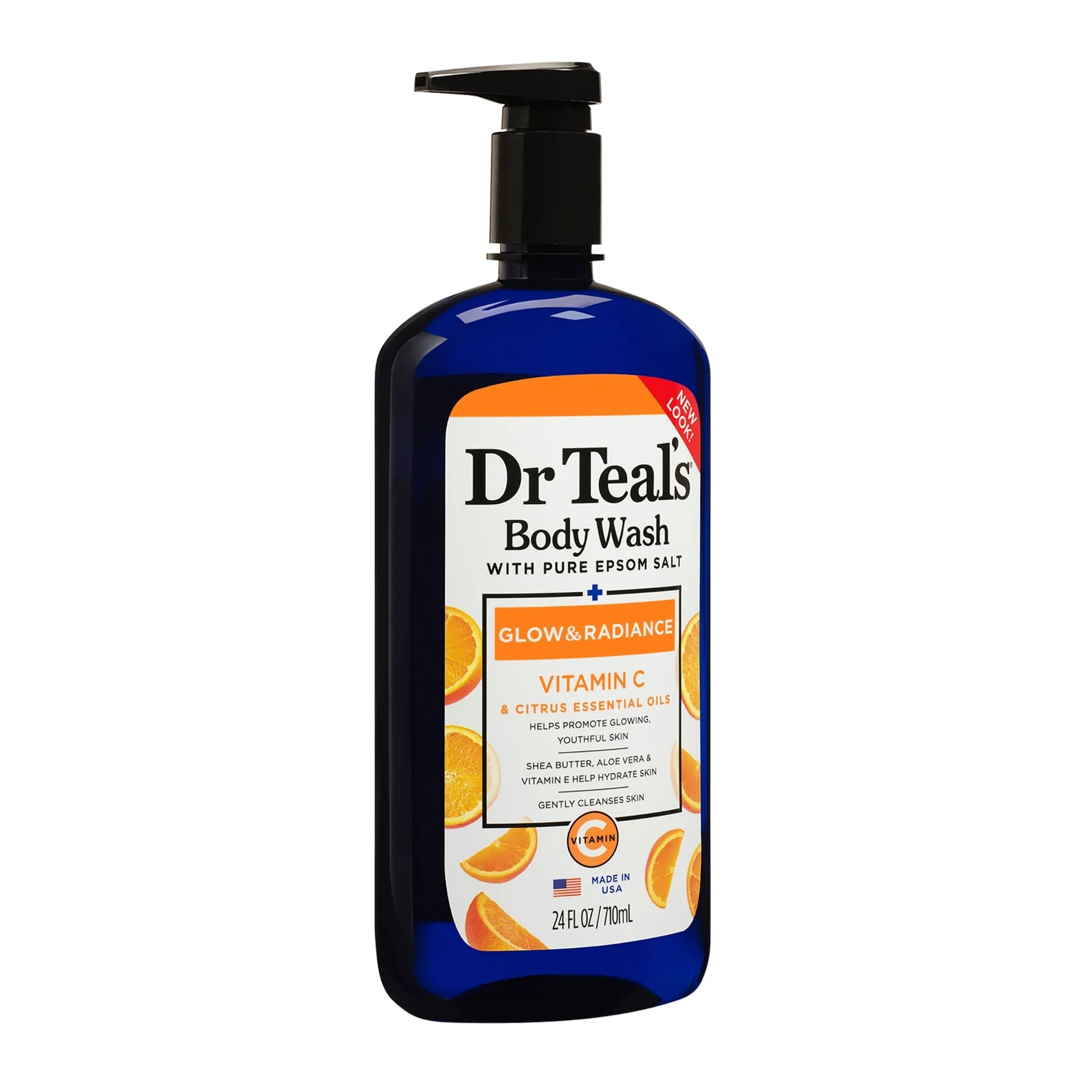Dr Teal's Epsom Salt Body Wash Vitamin C & Citrus Oils 710 ml - Image 2