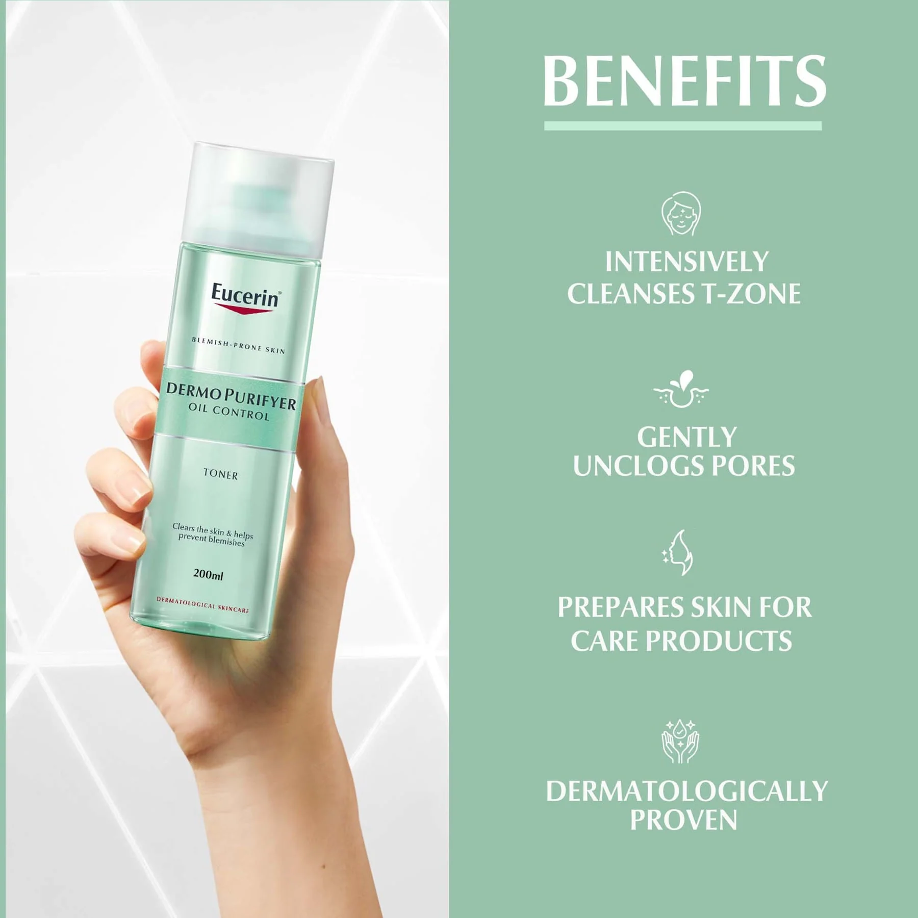 Eucerin DermoPurifyer Oil Control Facial Toner 200ml - Image 3