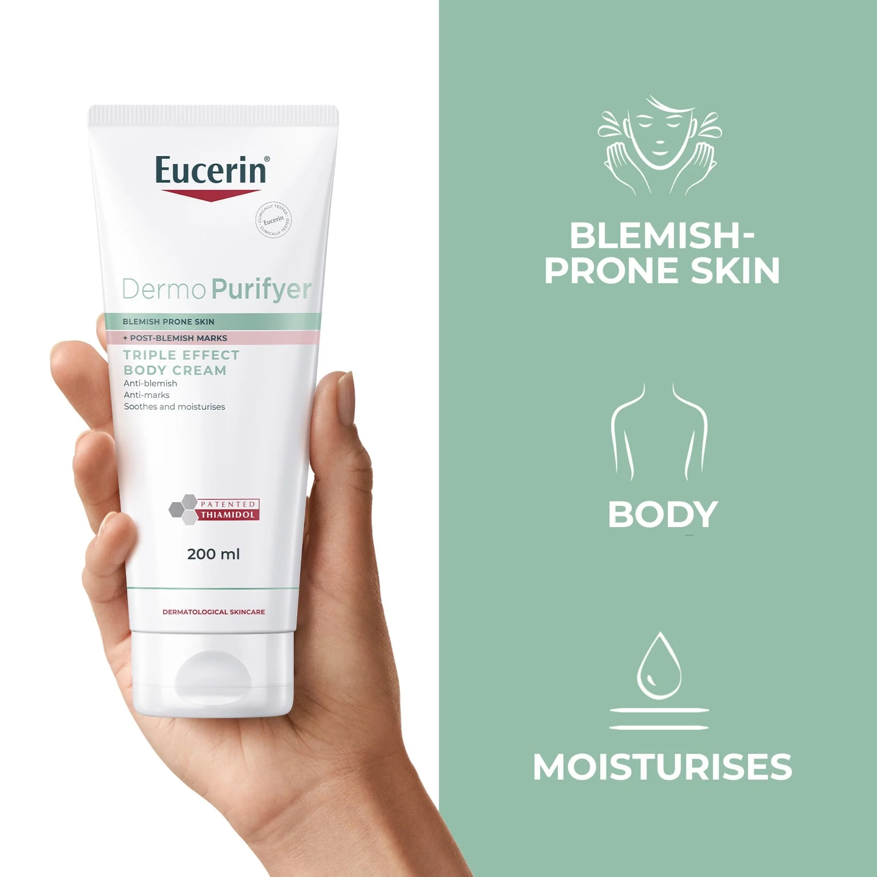Eucerin DermoPurifyer Triple Effect Body Cream 200ml - Image 5