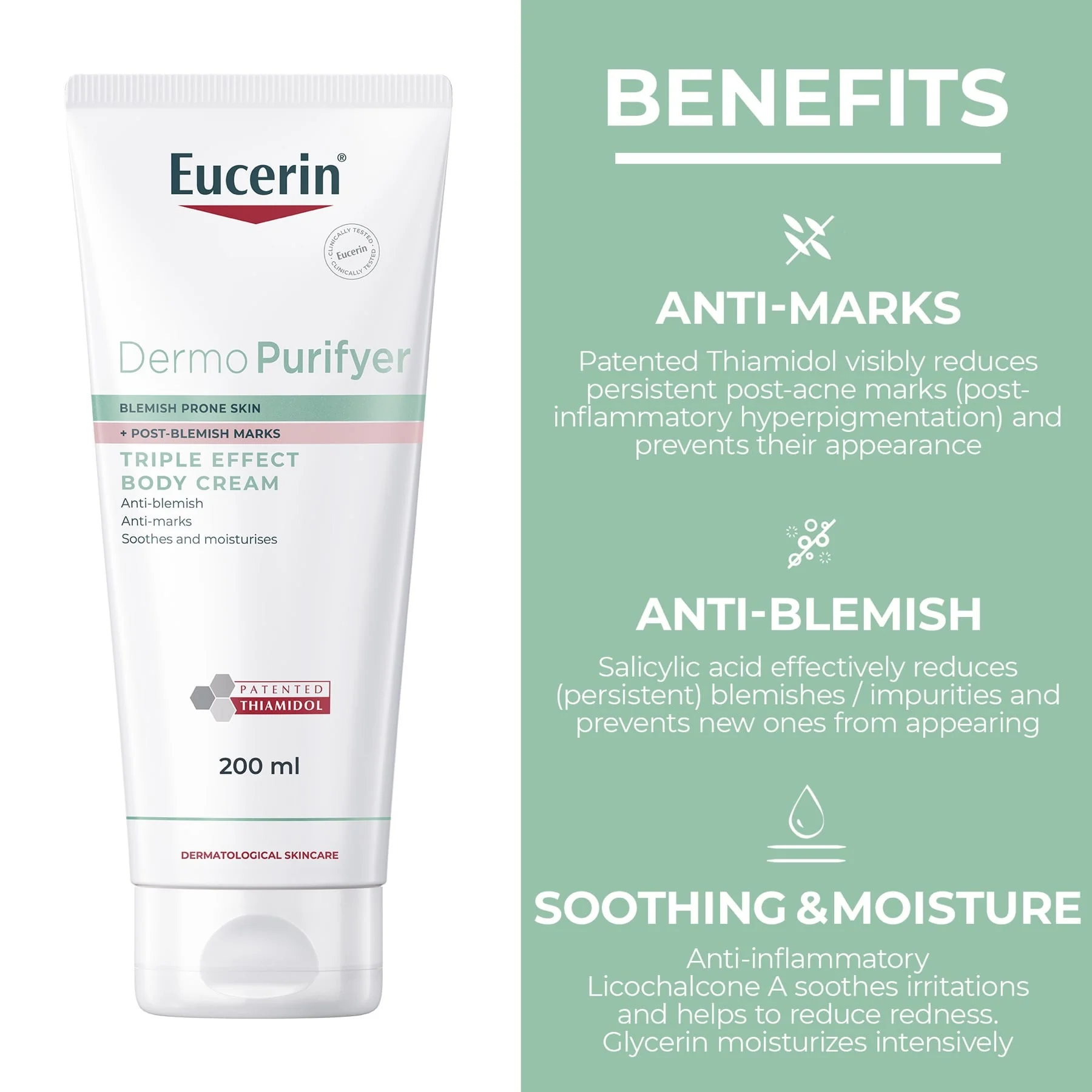 Eucerin DermoPurifyer Triple Effect Body Cream 200ml - Image 6