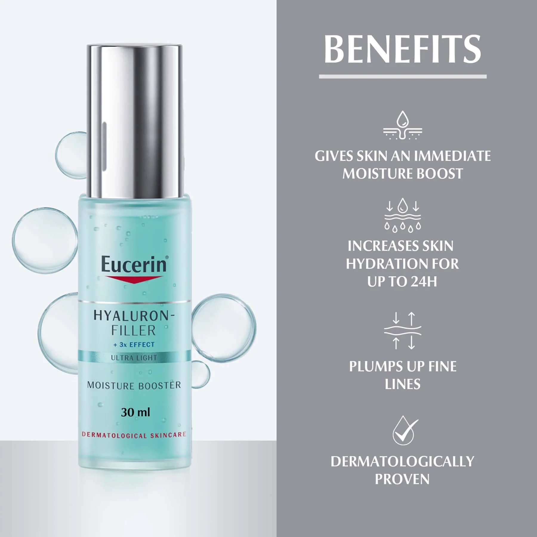 Eucerin Hyaluron Filler Anti-Aging Moisture Booster Face Gel Moisturizer 30ml - Image 3