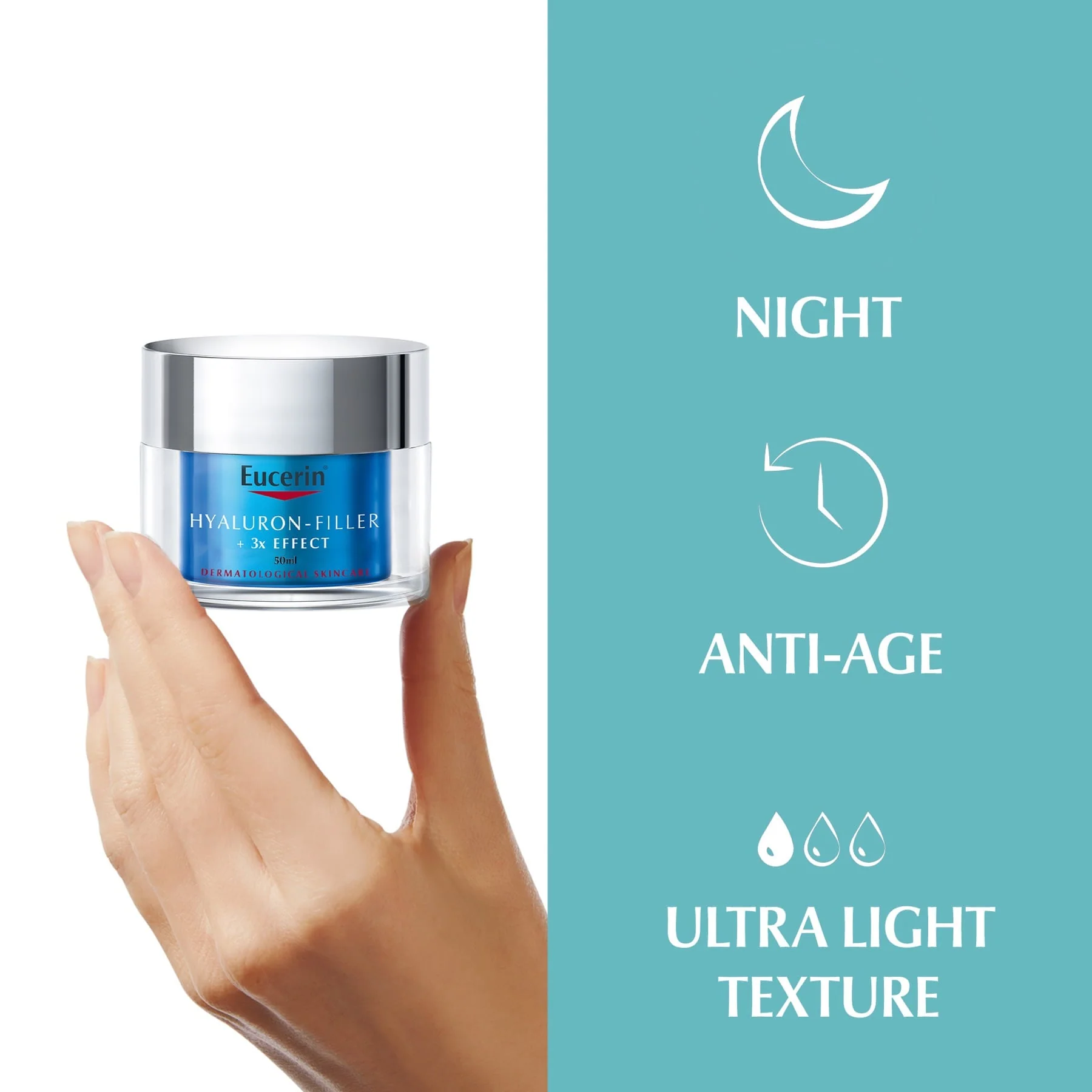 Eucerin Hyaluron filler Effect Moisture Booster Night Cream 50ml - Image 5