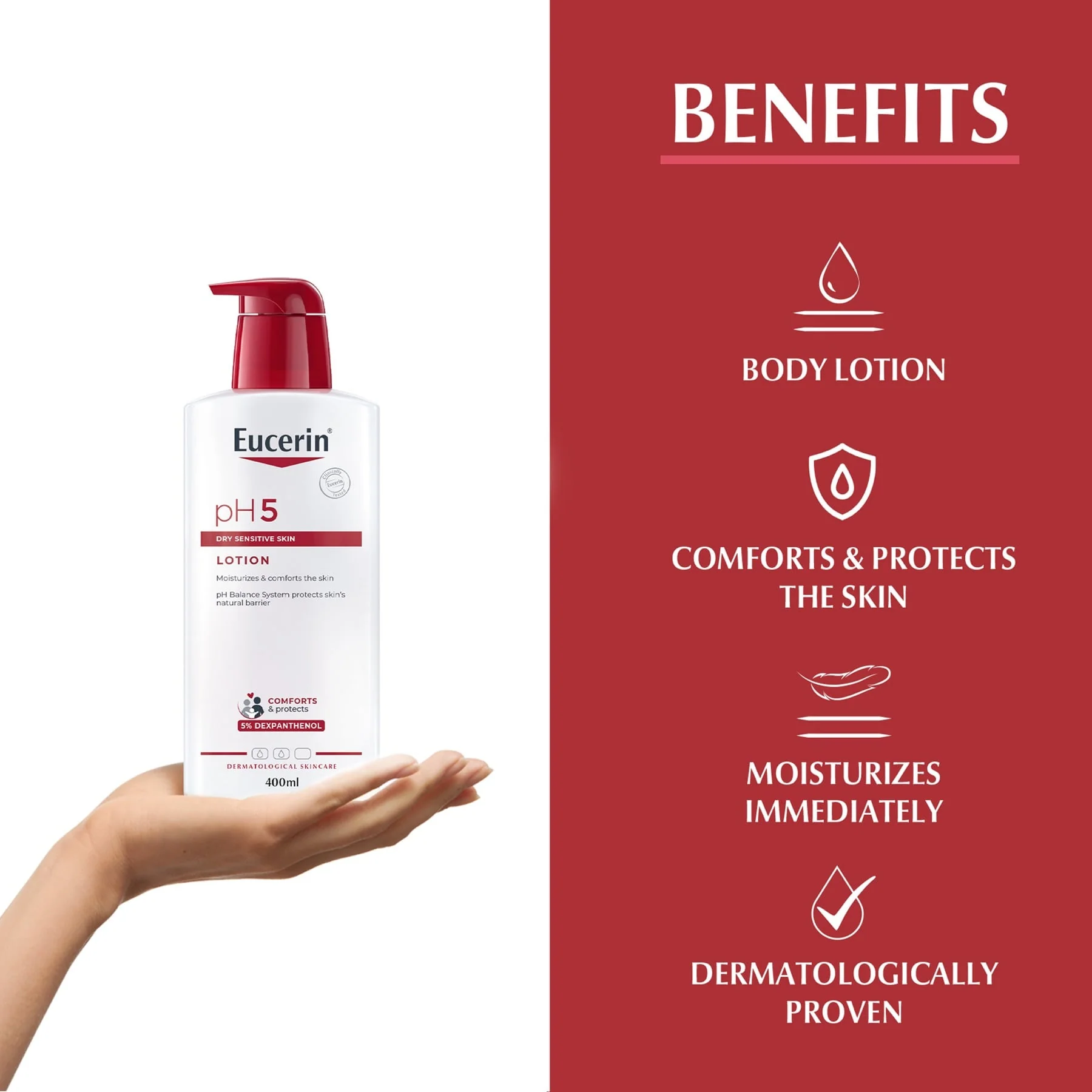 Eucerin pH5 5% Dexpanthenol Body Lotion 400ml - Image 4