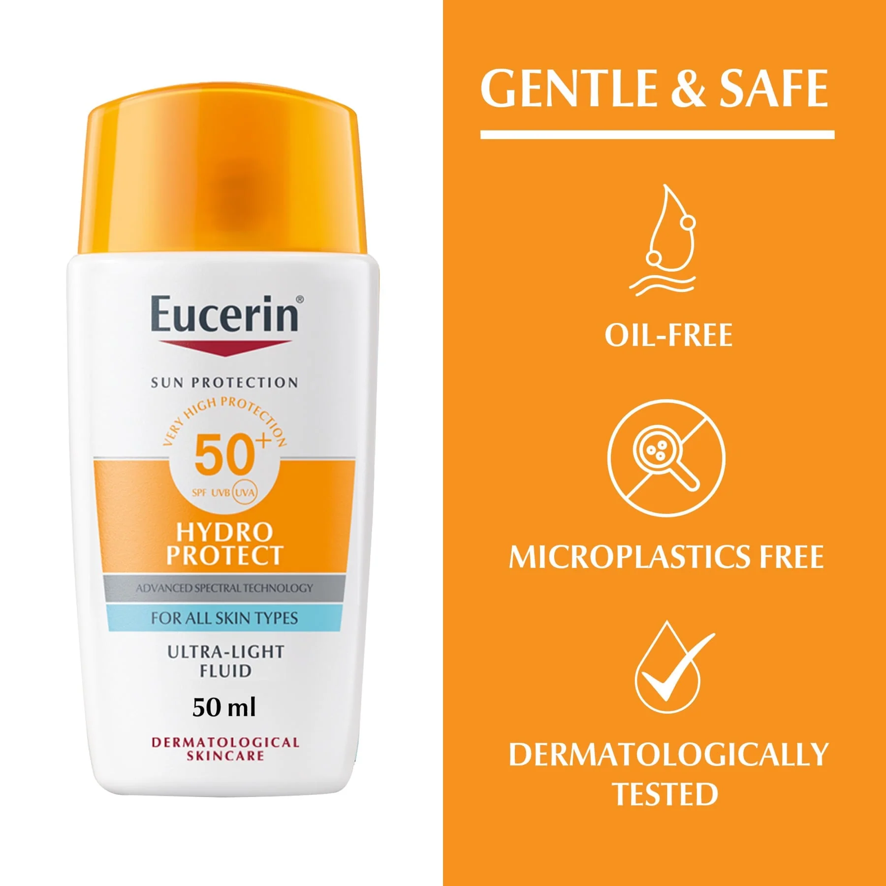 Eucerin Sun Protection Hydro Protect Ultra-light Fluid SPF 50+ 50ml - Image 5