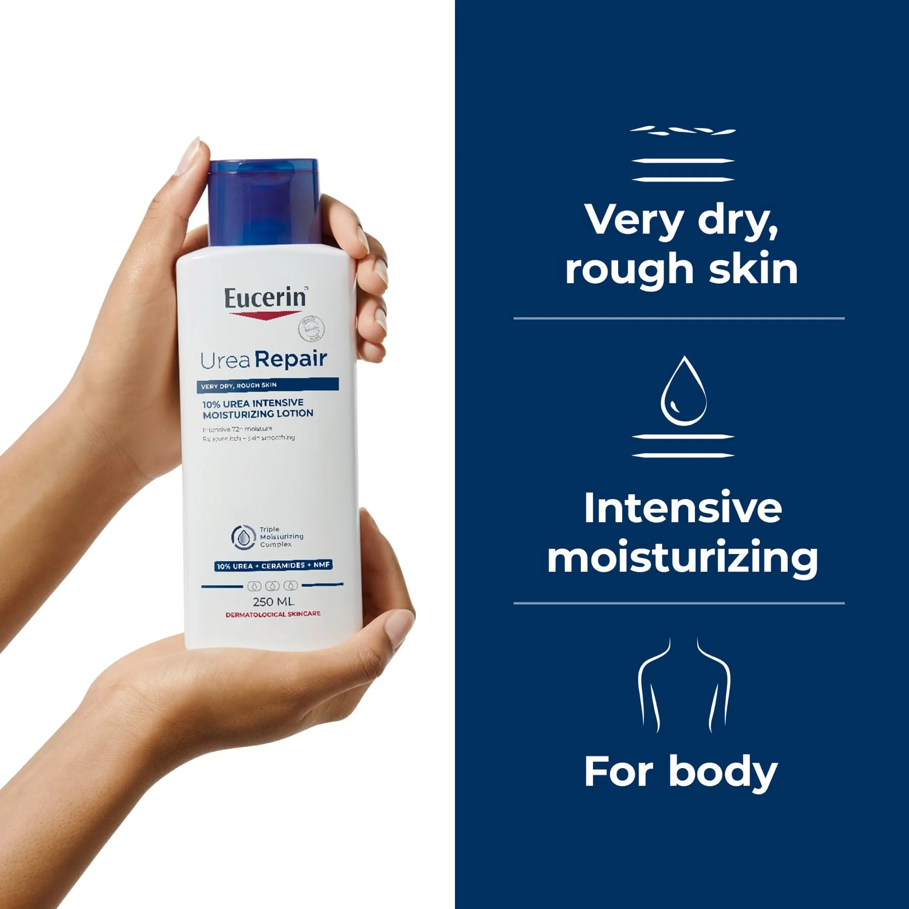 Eucerin UreaRepair Plus 10% Urea Body Lotion Moisturiser 250ml - Image 3