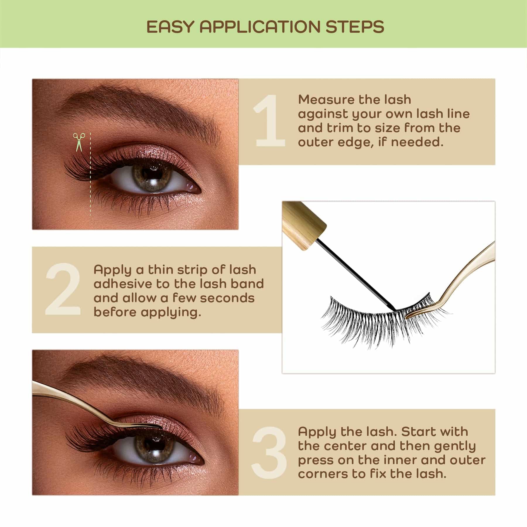 Eyecha Maple False Eyelashes Vegan 1 pair - Image 4