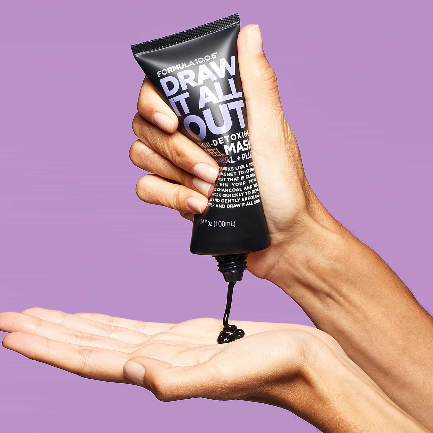 Formula 10.0.6 Draw It All Out Skin-Detoxing Peel-Off Mask Charcoal + Plum 100ml - Image 2
