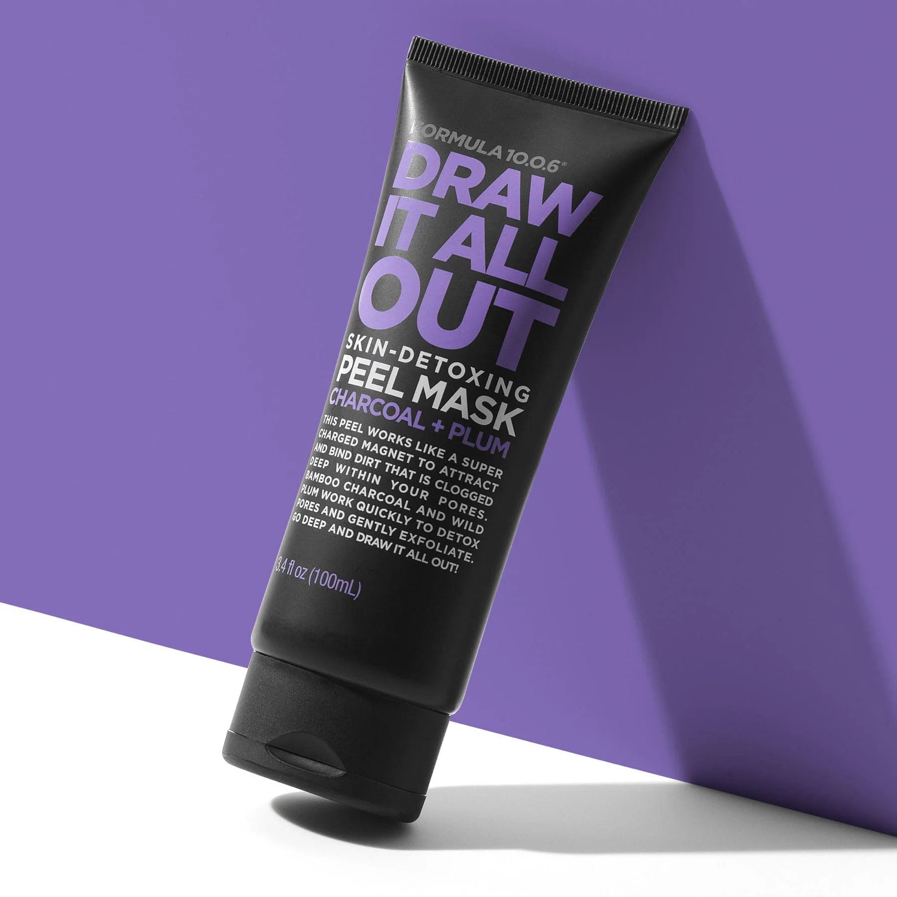 Formula 10.0.6 Draw It All Out Skin-Detoxing Peel-Off Mask Charcoal + Plum 100ml - Image 3