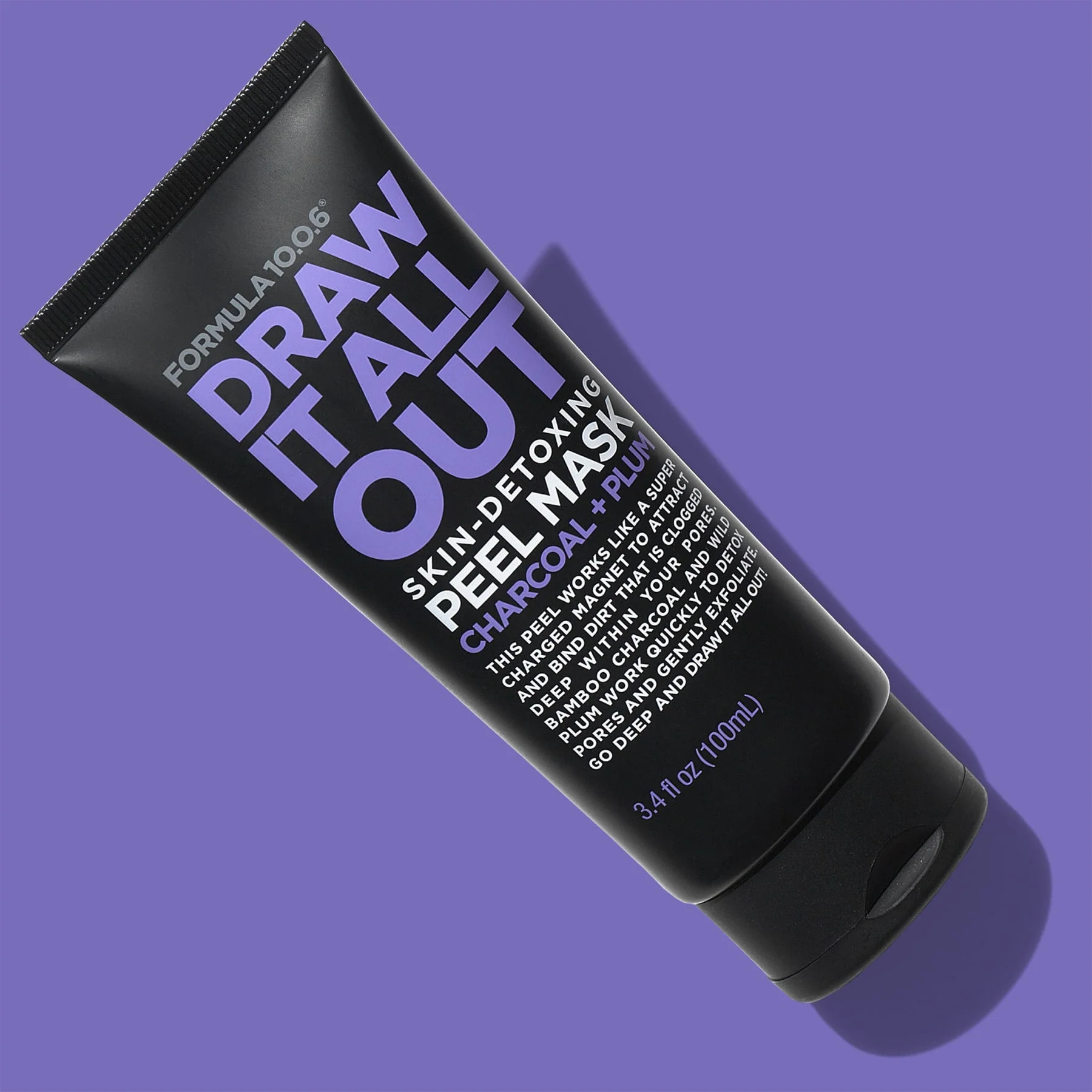 Formula 10.0.6 Draw It All Out Skin-Detoxing Peel-Off Mask Charcoal + Plum 100ml - Image 4