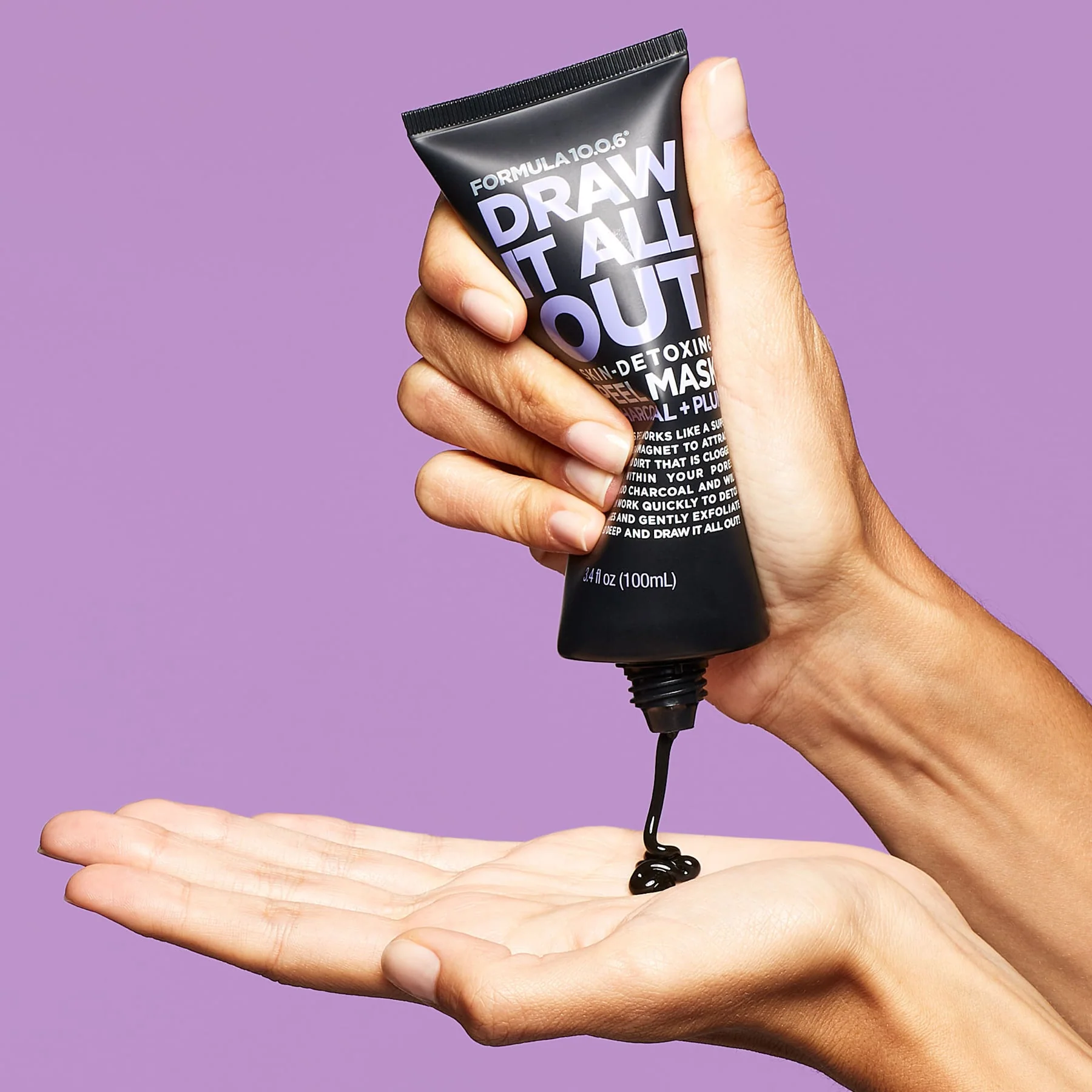 Formula 10.0.6 Draw It All Out Skin-Detoxing Peel-Off Mask Charcoal + Plum 100ml - Image 5