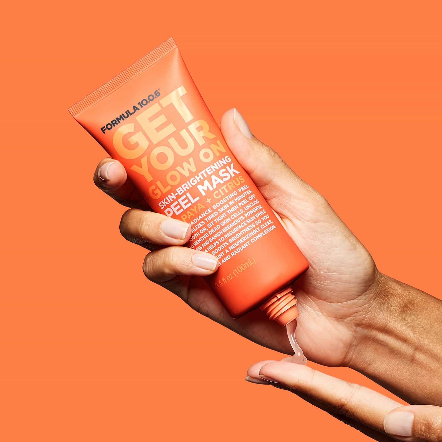 Formula 10.0.6 Get Your Glow On Skin-Brightening Peel-Off Mask Papaya + Citrus 100ml - Image 2