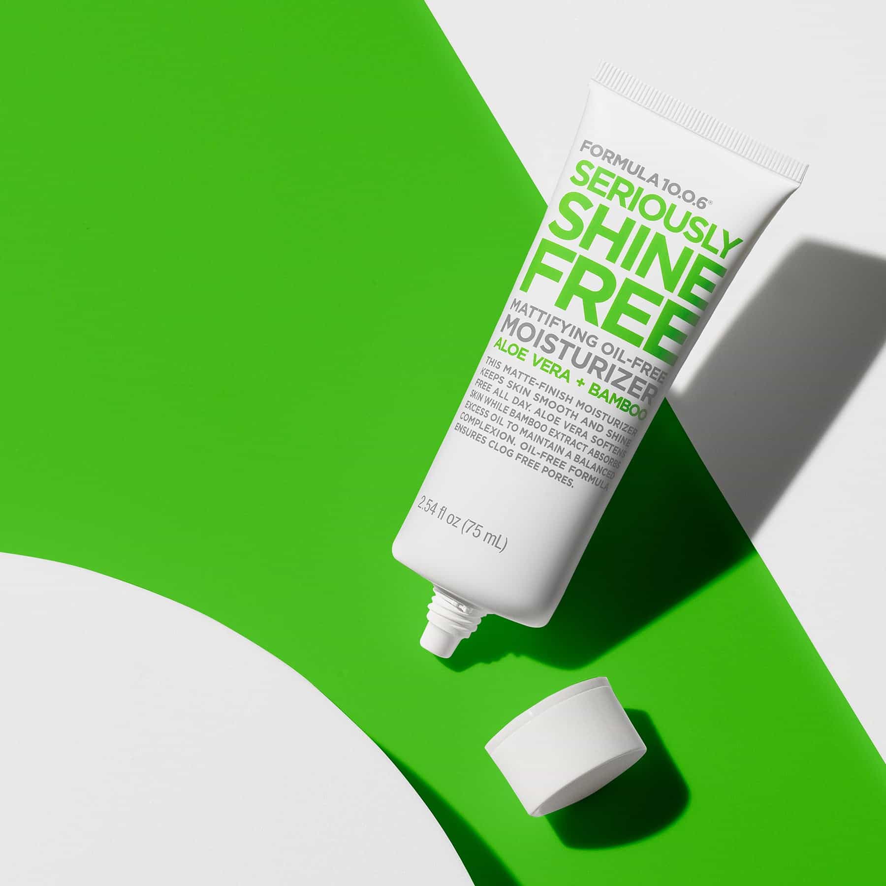 Formula 10.0.6 Seriously Shine Free Mattifying Oil-Free Moisturiser Face Cream Aloe Vera + Bamboo 75ml - Image 2