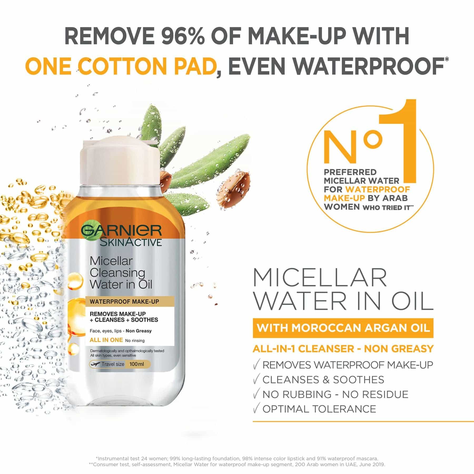 Garnier SkinActive Argan Oil-Infused Cleansing Micellar Water - Image 10